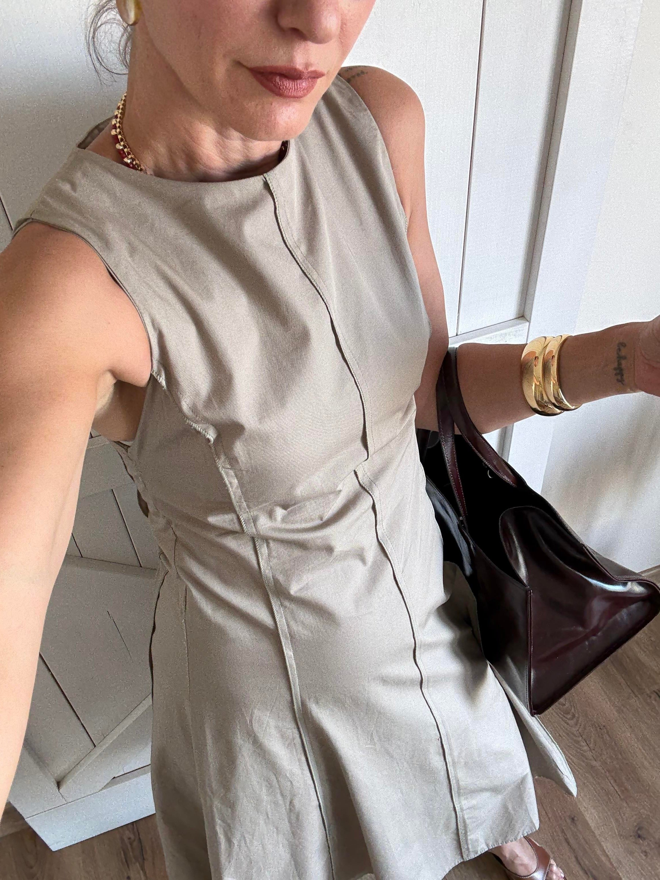 Poplin Volanlı Midi Boy Elbise