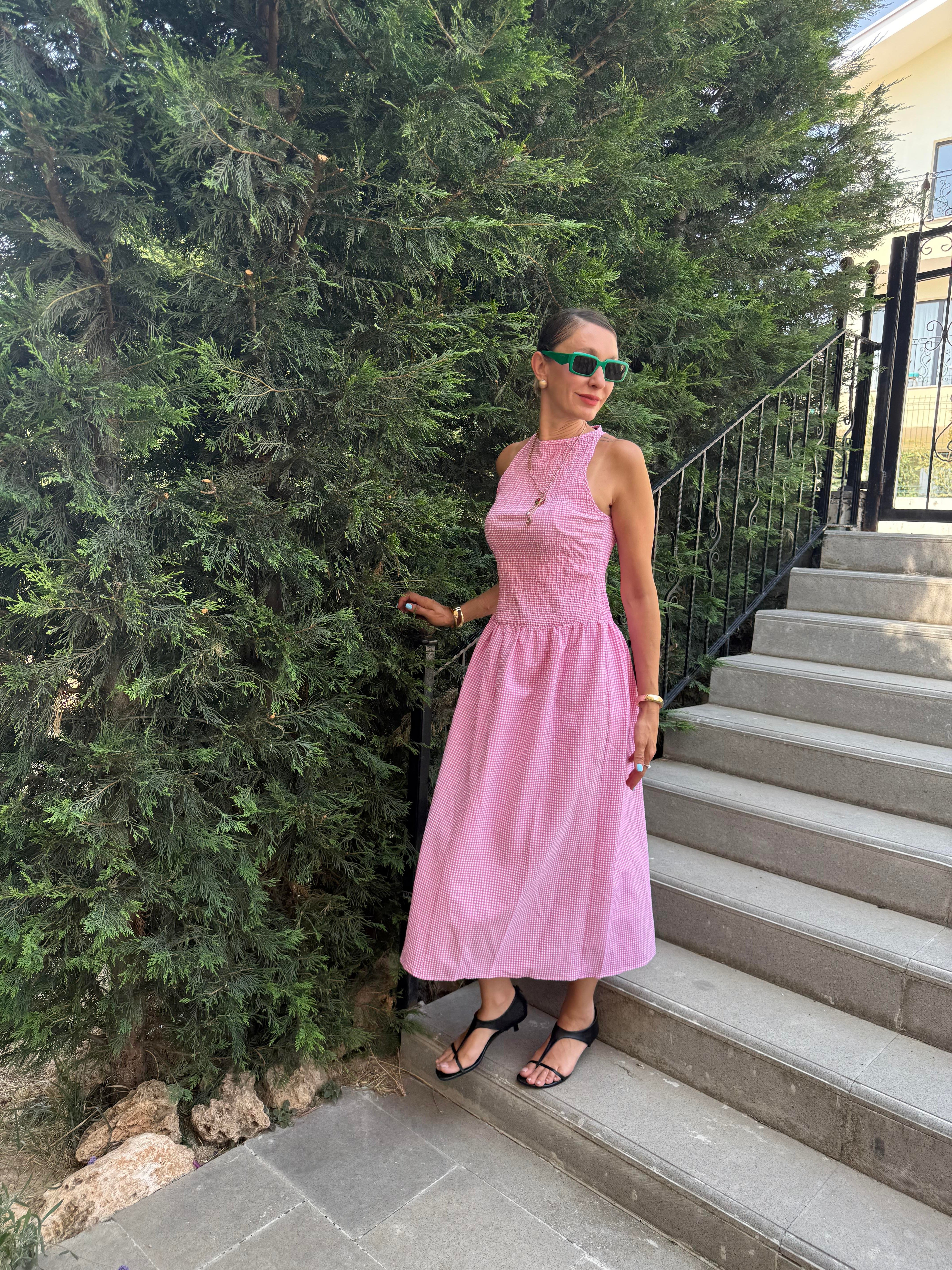 Pötikareli Gipe Dikişli Elbise