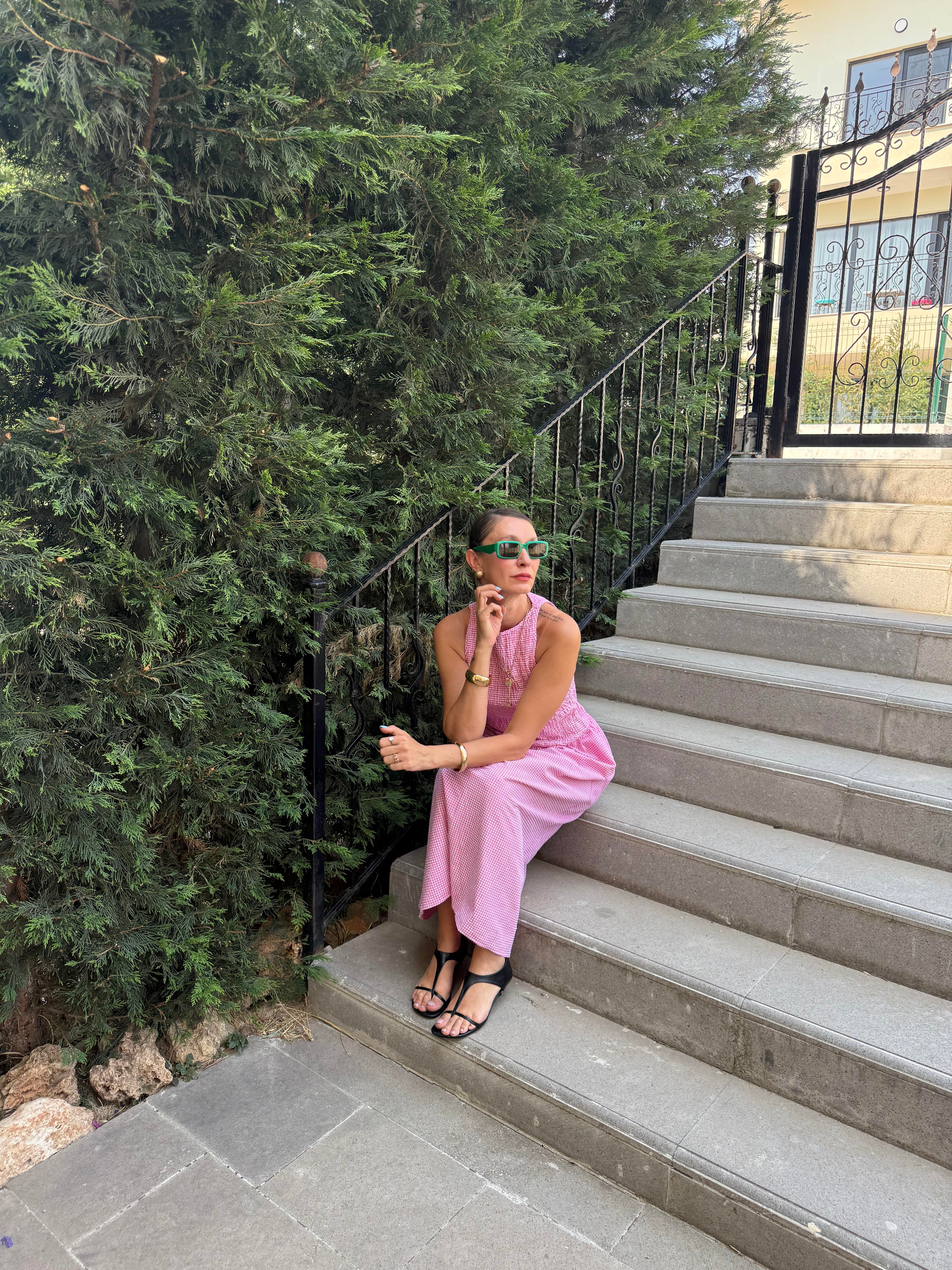 Pötikareli Gipe Dikişli Elbise