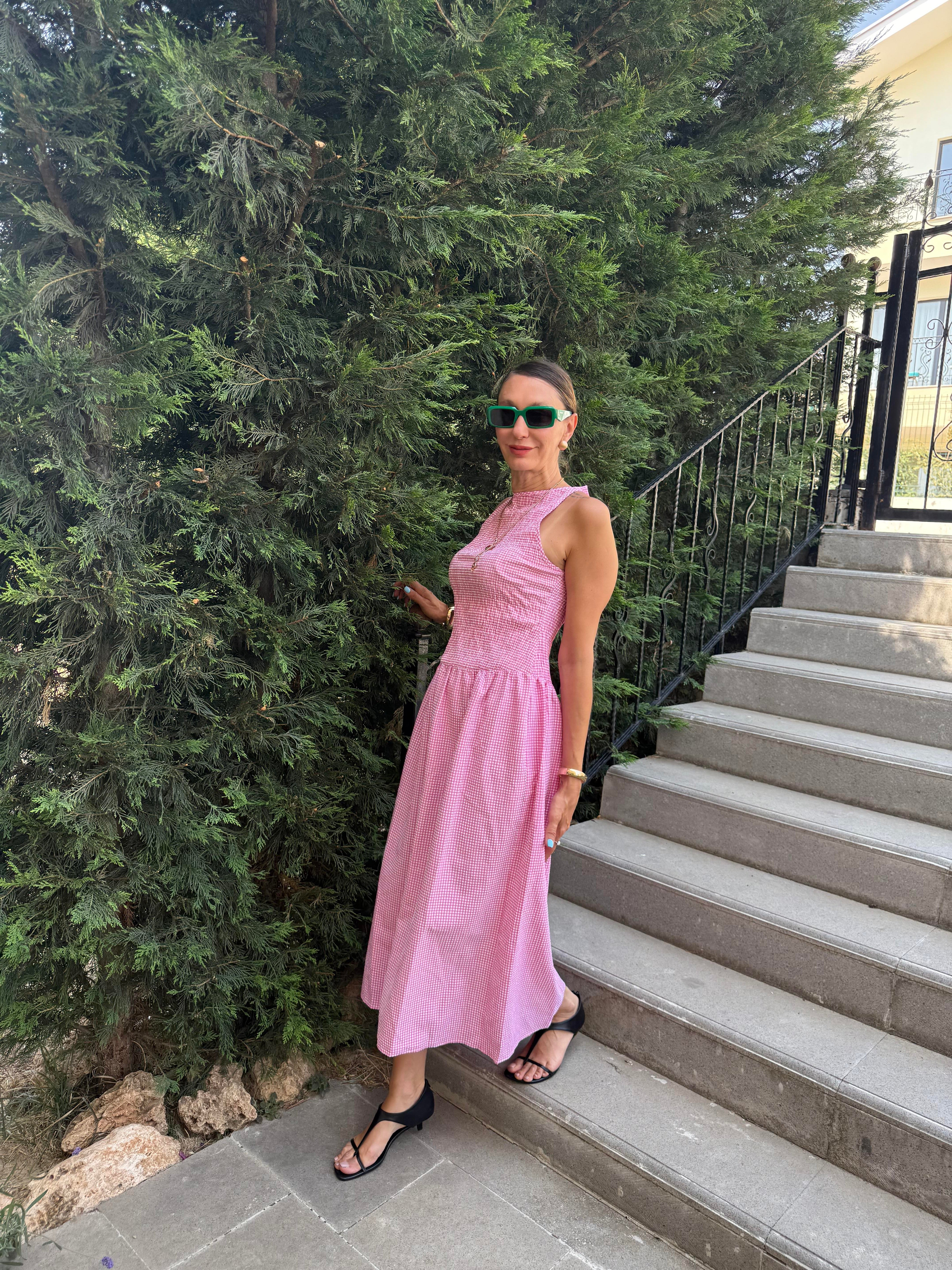 Pötikareli Gipe Dikişli Elbise