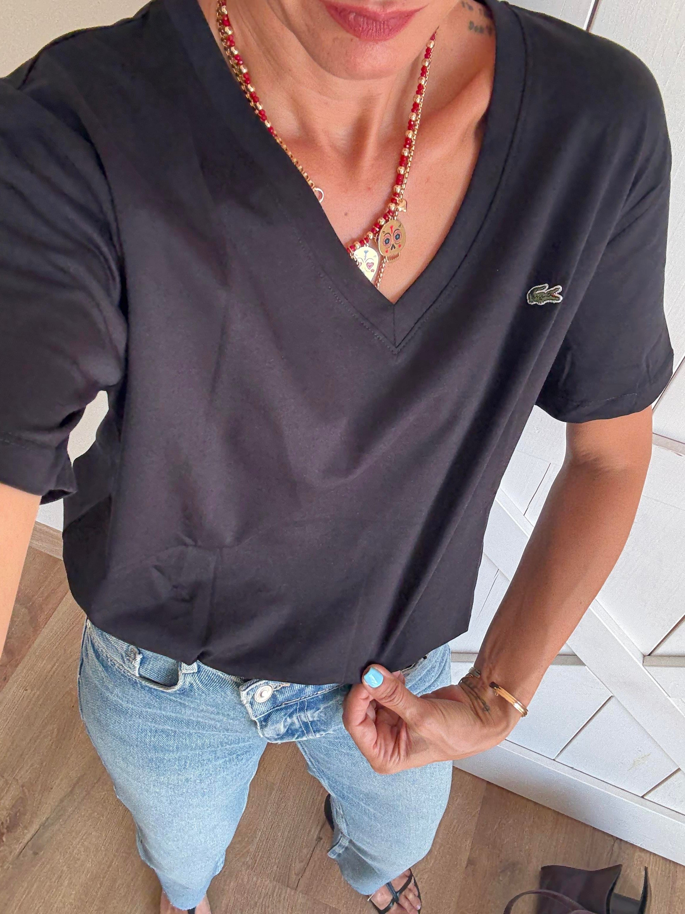 Pre Siyah V Yaka Tshirt