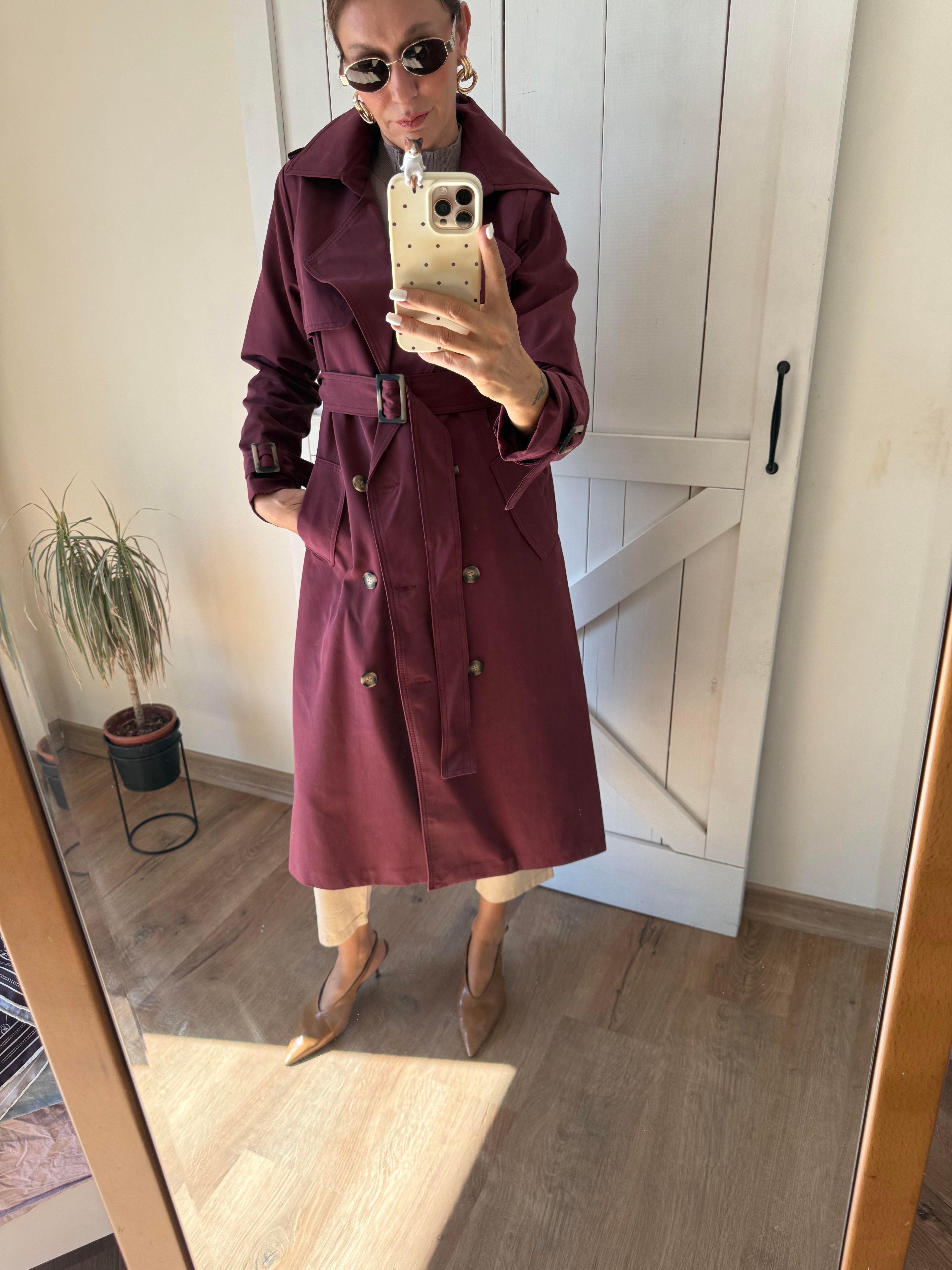 Premium Bordo Massi Trençkot