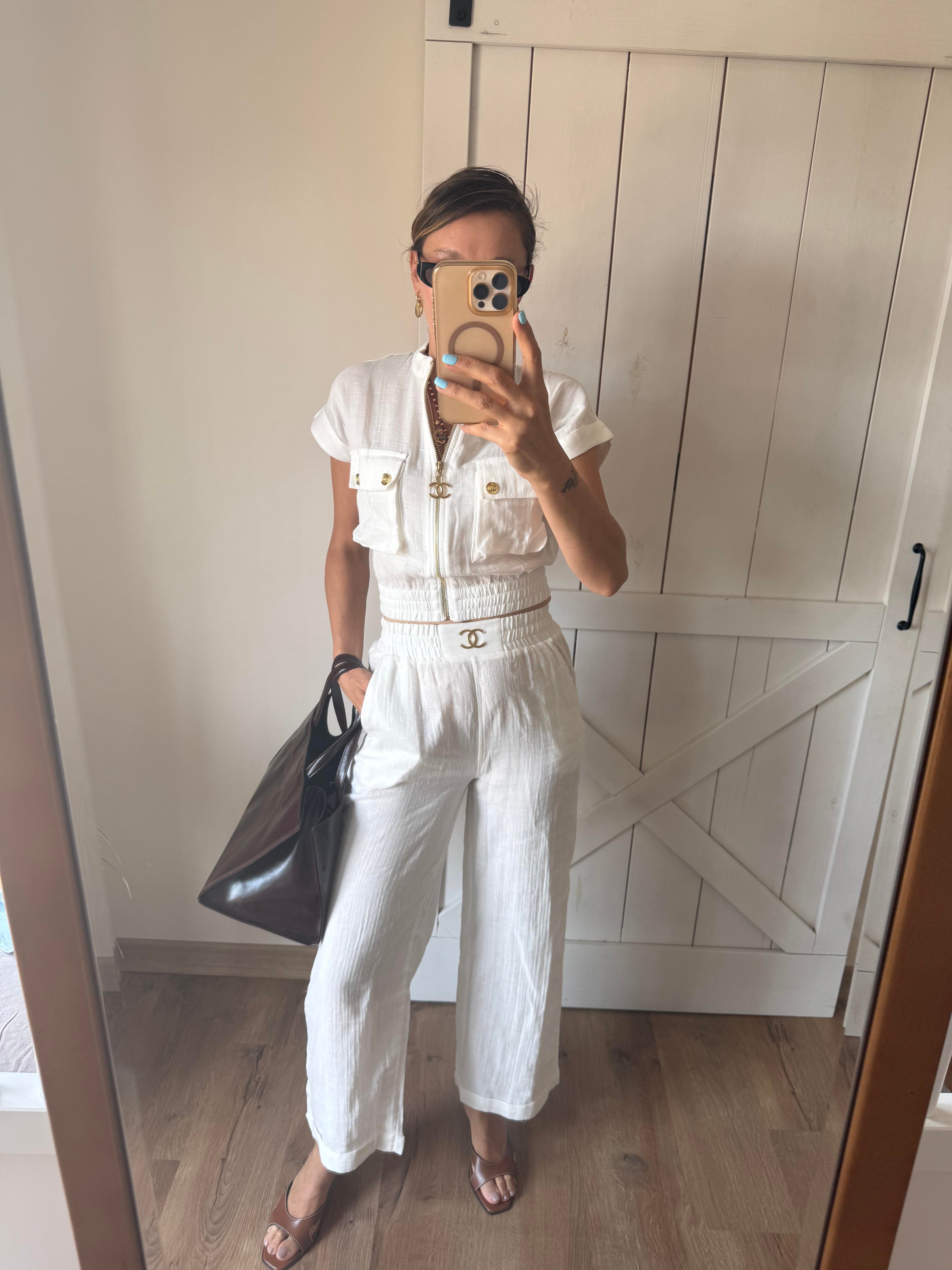 Premium Ch Beyaz Pantolon Üst Takım