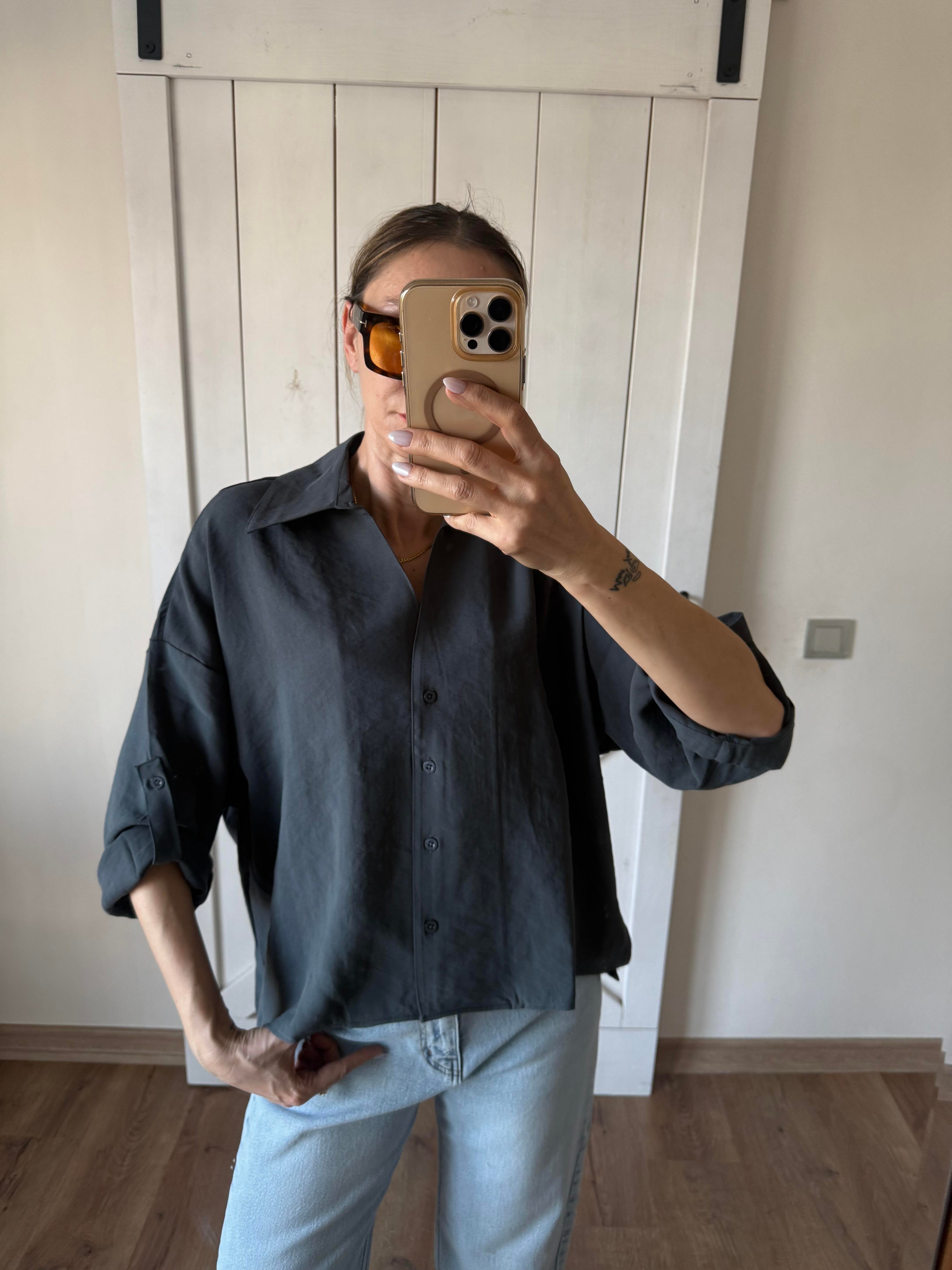 Premium Füme V Yaka Gömlek