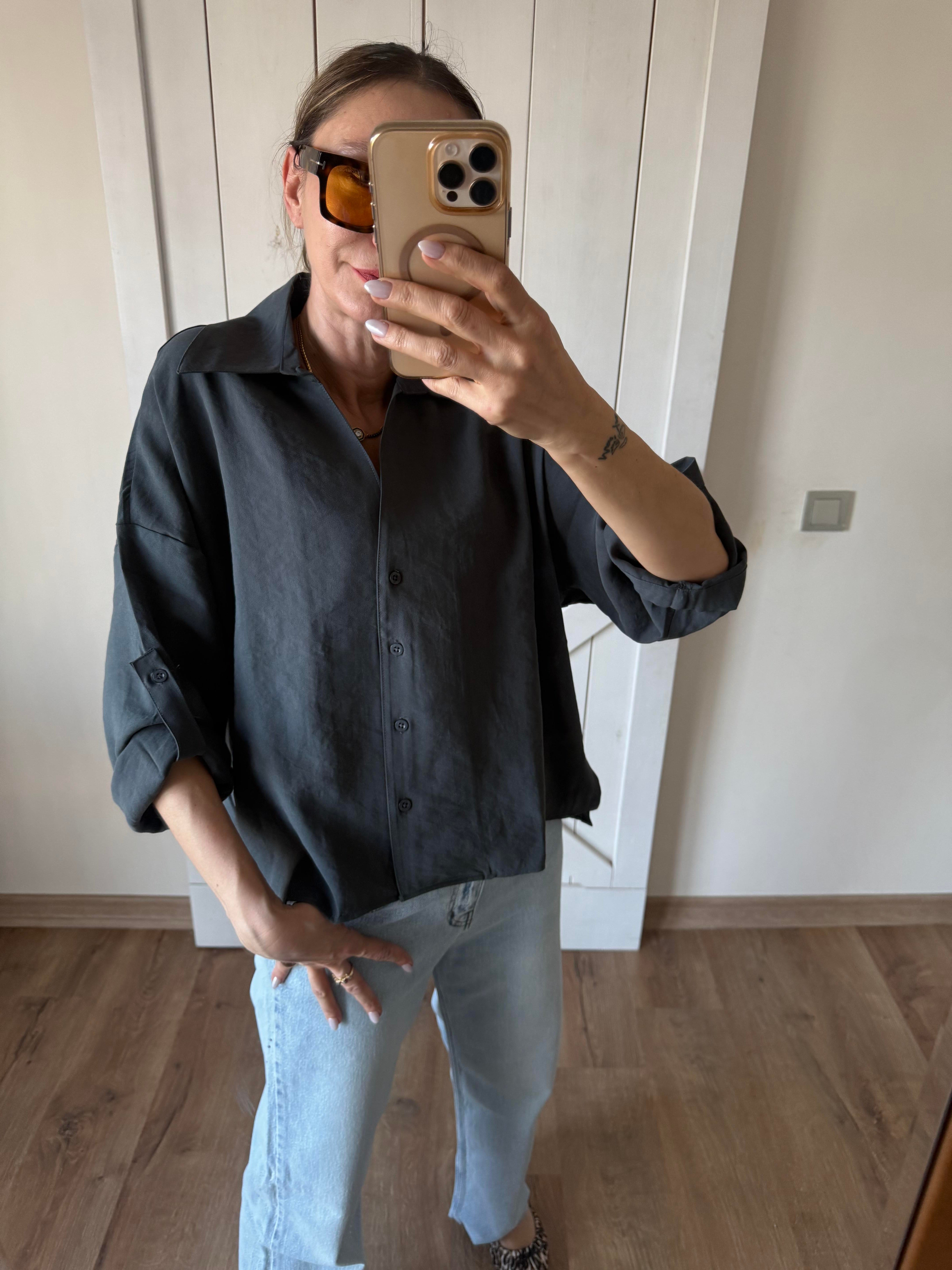 Premium Füme V Yaka Gömlek