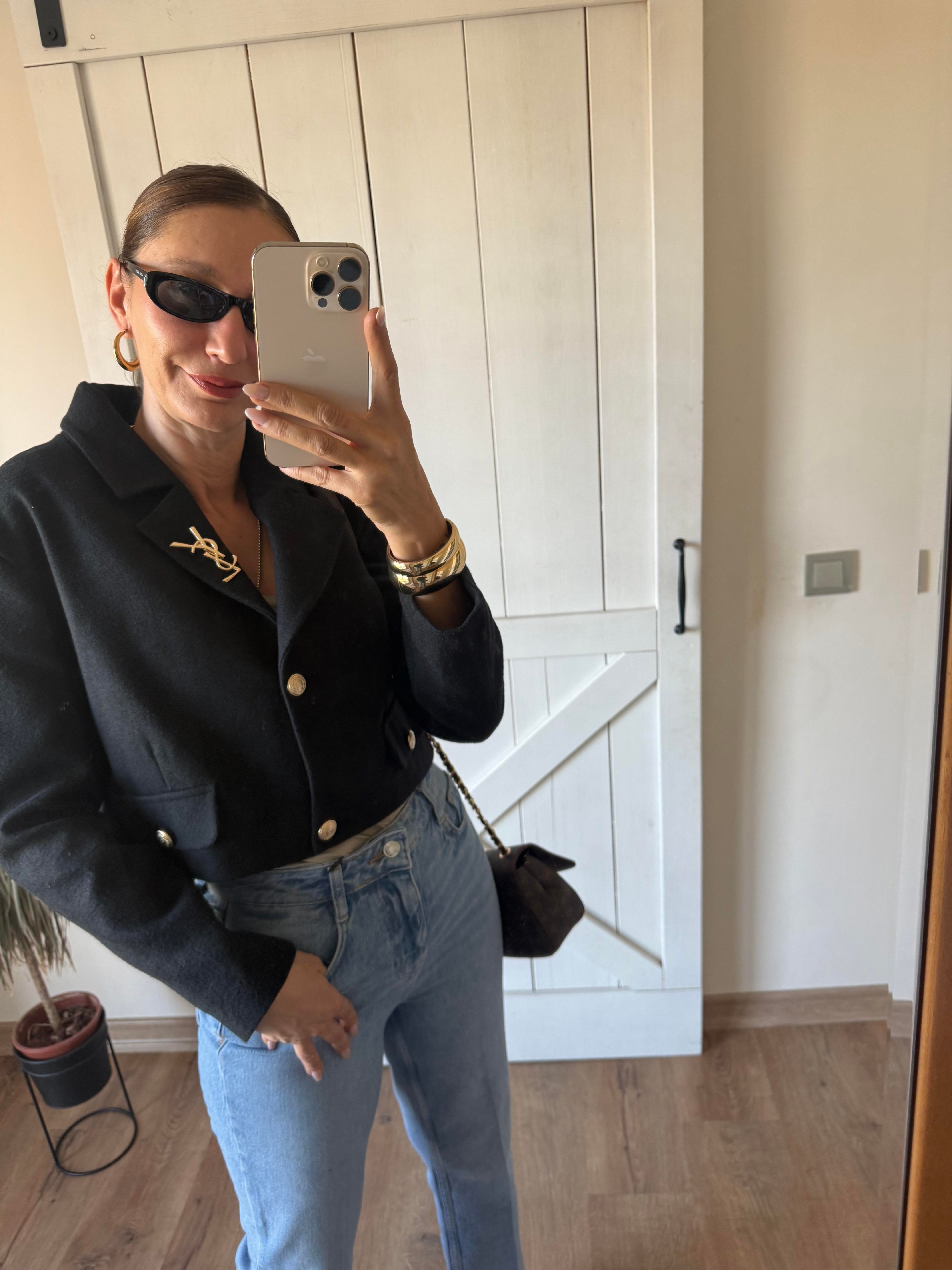 Premium Kaşe Broşlu Ceket