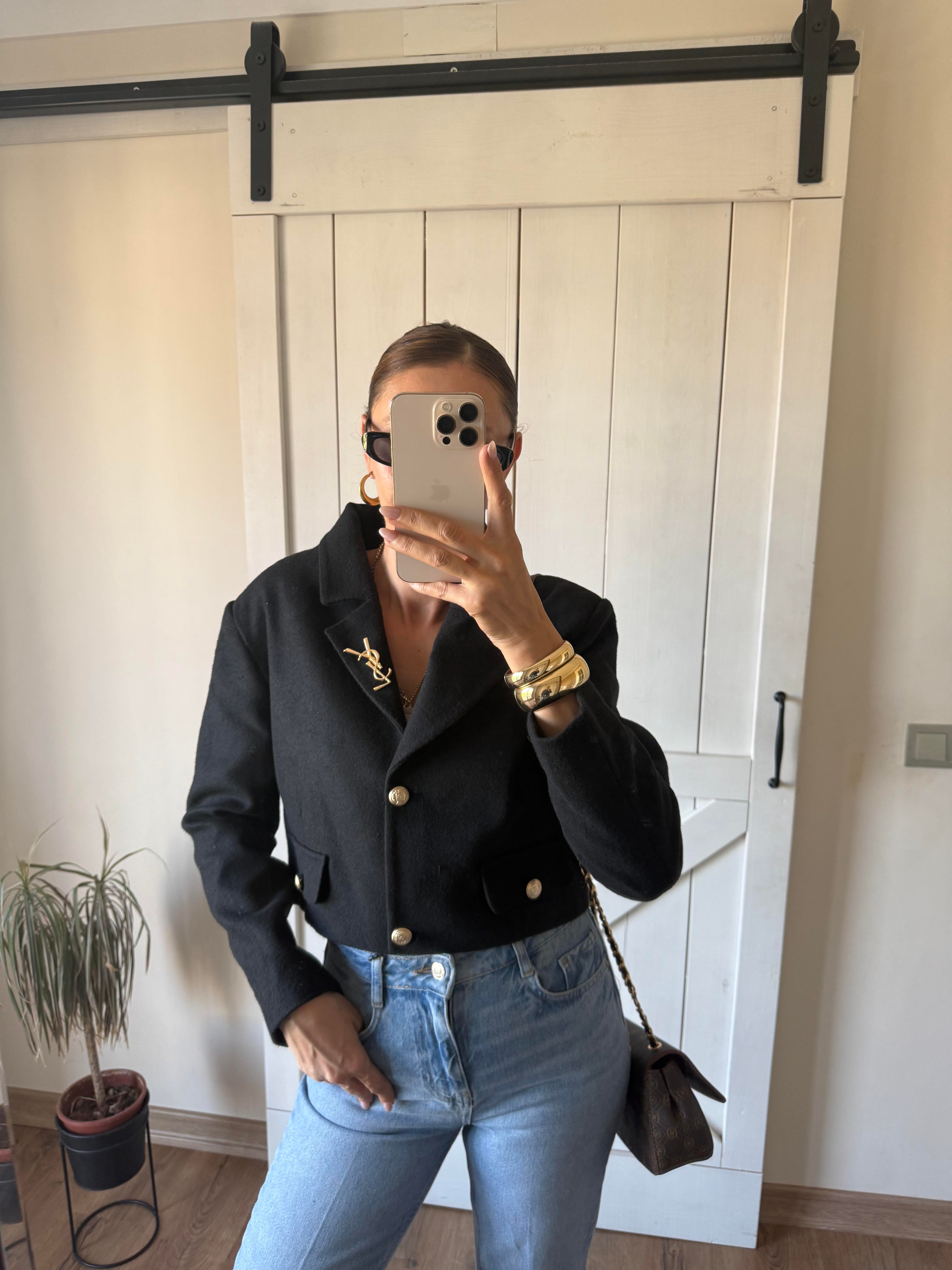 Premium Kaşe Broşlu Ceket