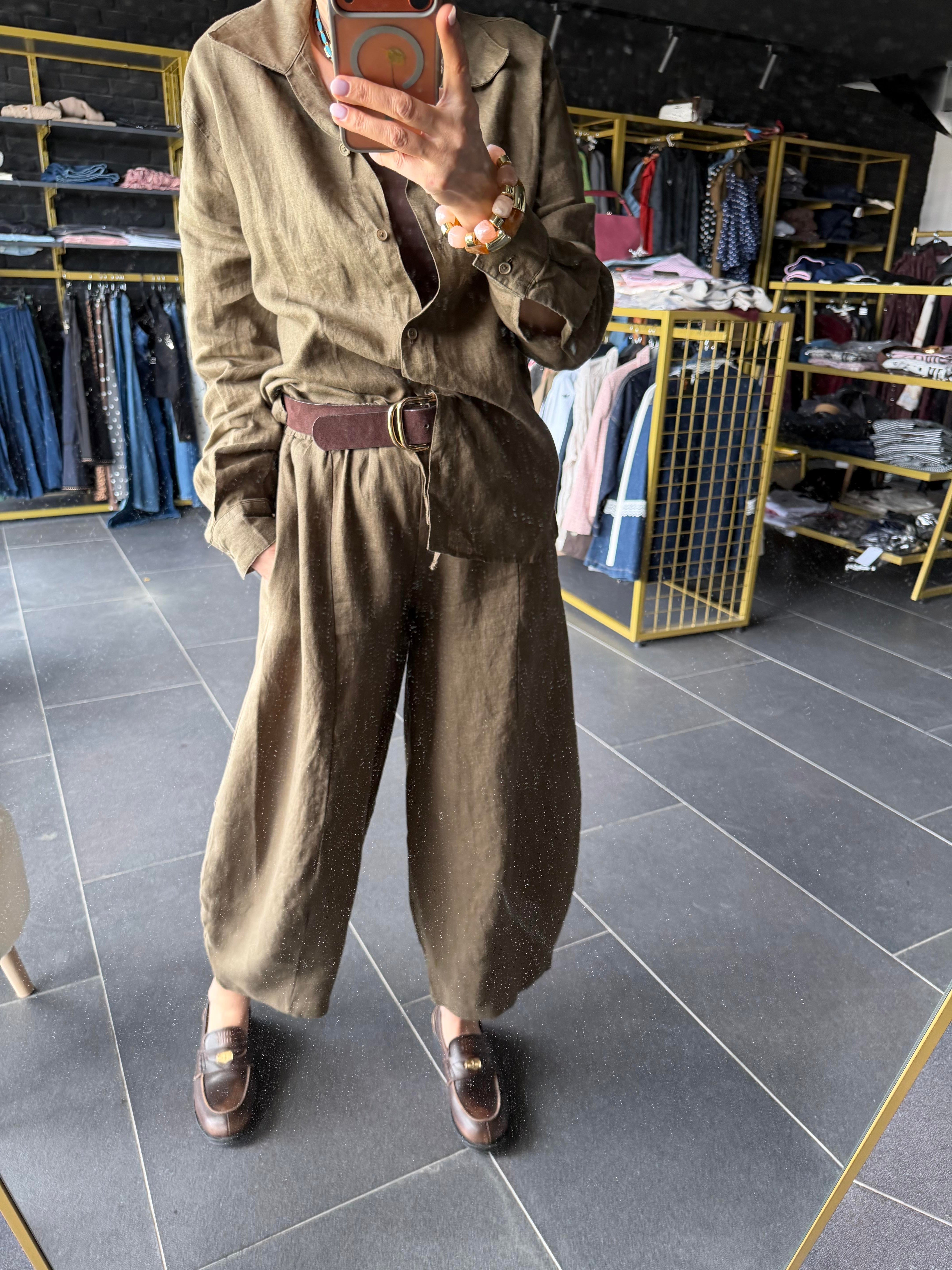 Premium Keten Çağla Frankly Model Pantolon