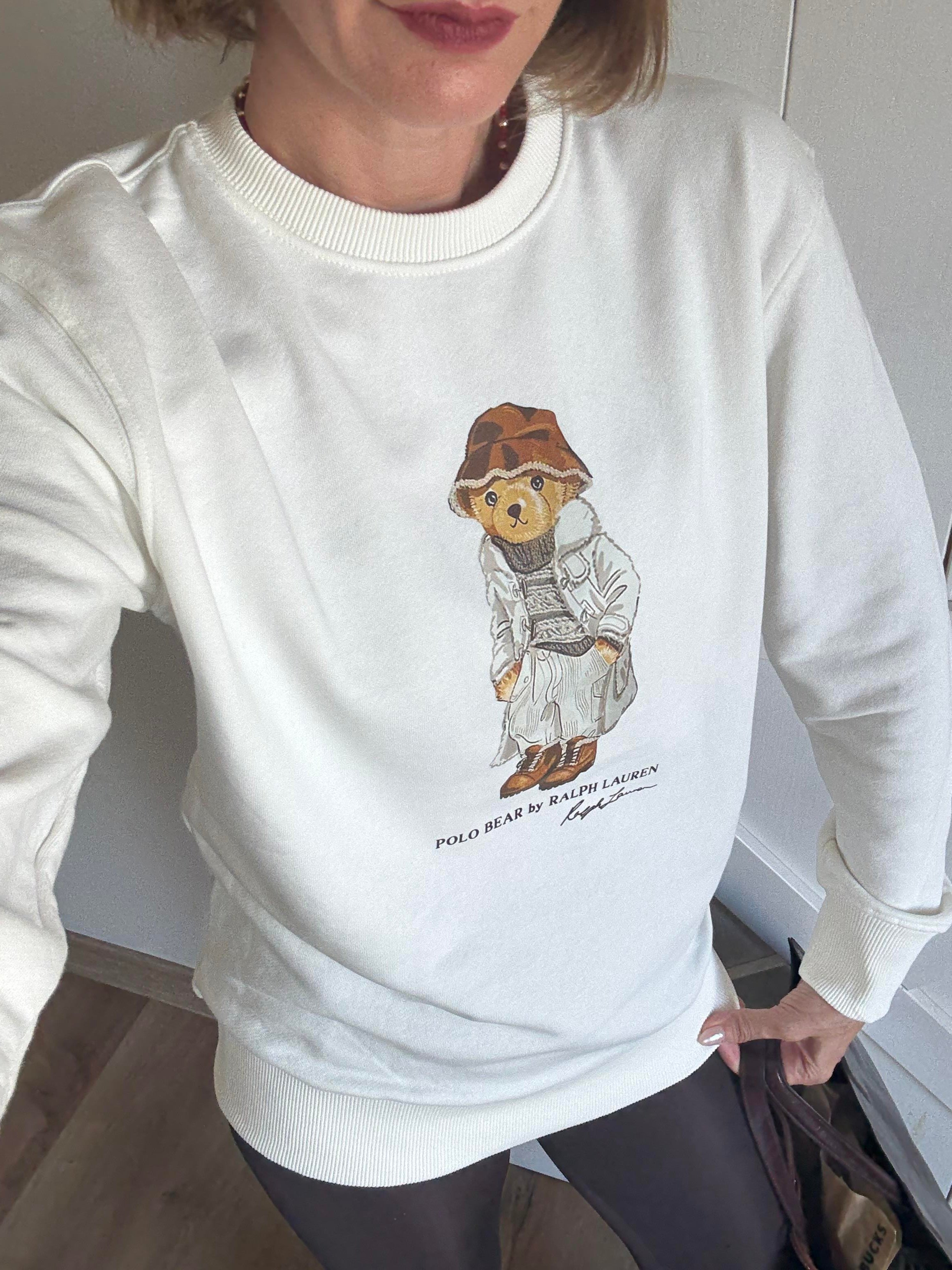 Premium Kırık Beyaz Ayıcıklı Sweat