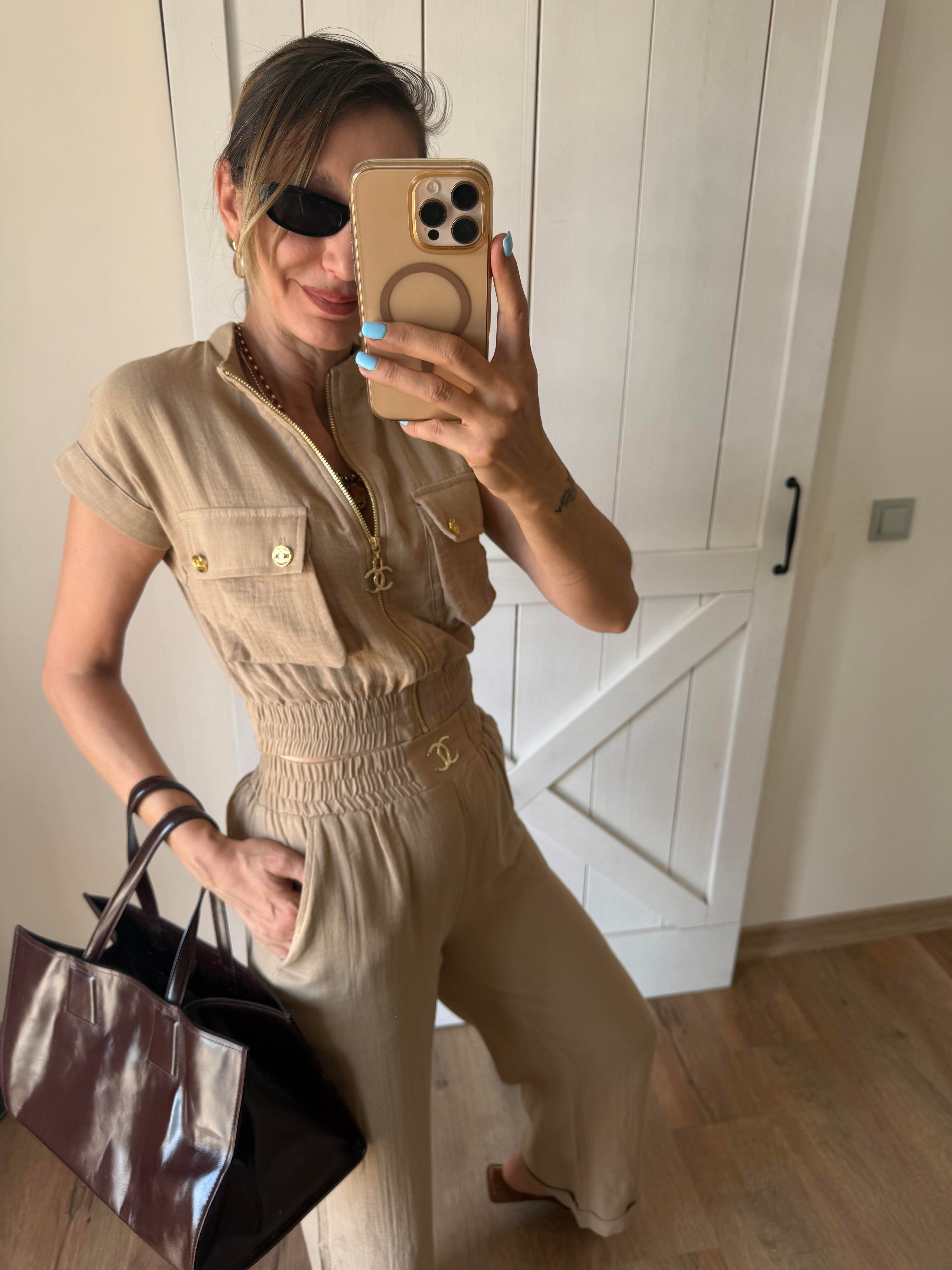 Premium Kum Ch Pantolon Üst Takım