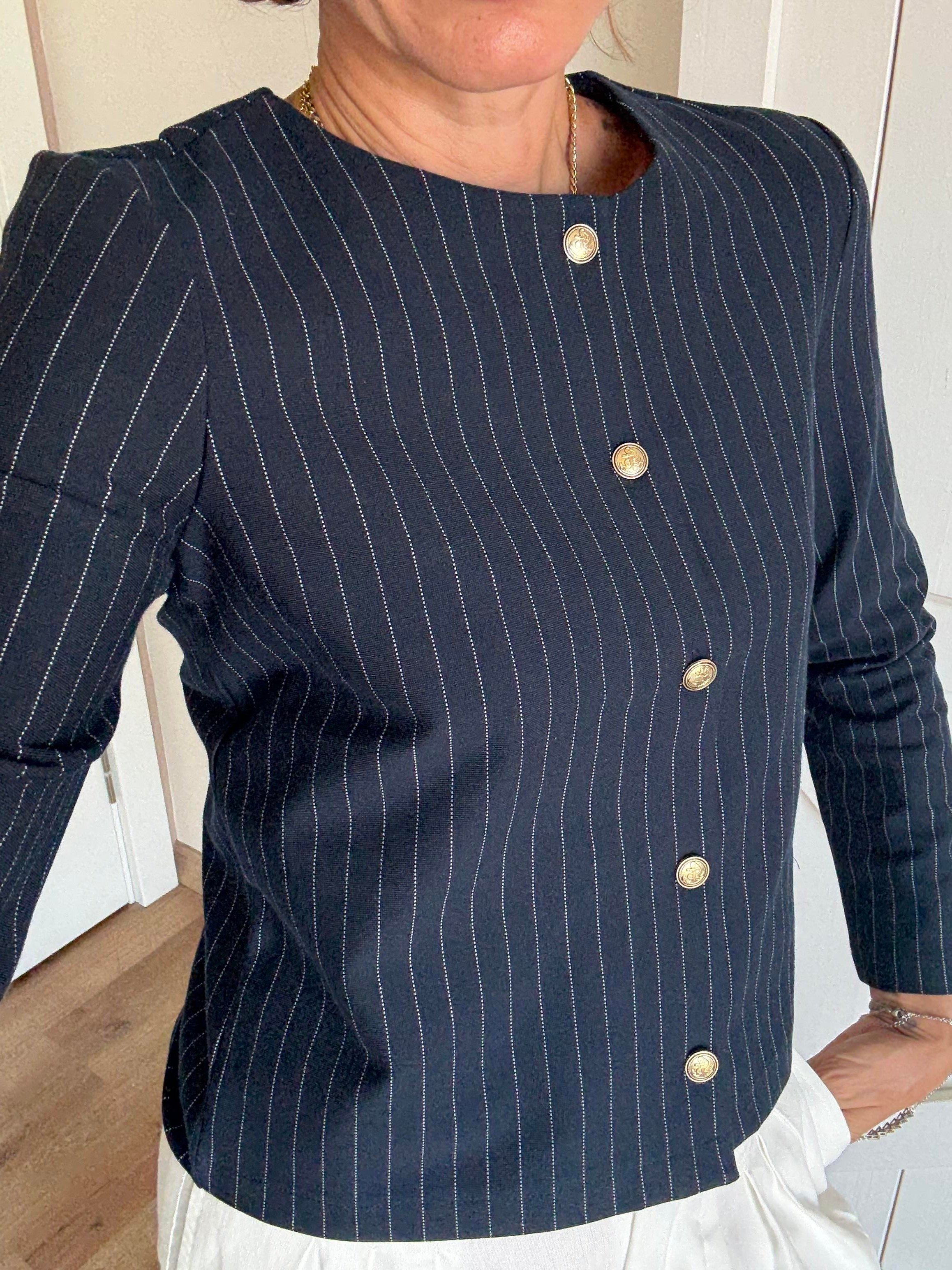 Premium Lacivert Gold Düğmeli Ceket