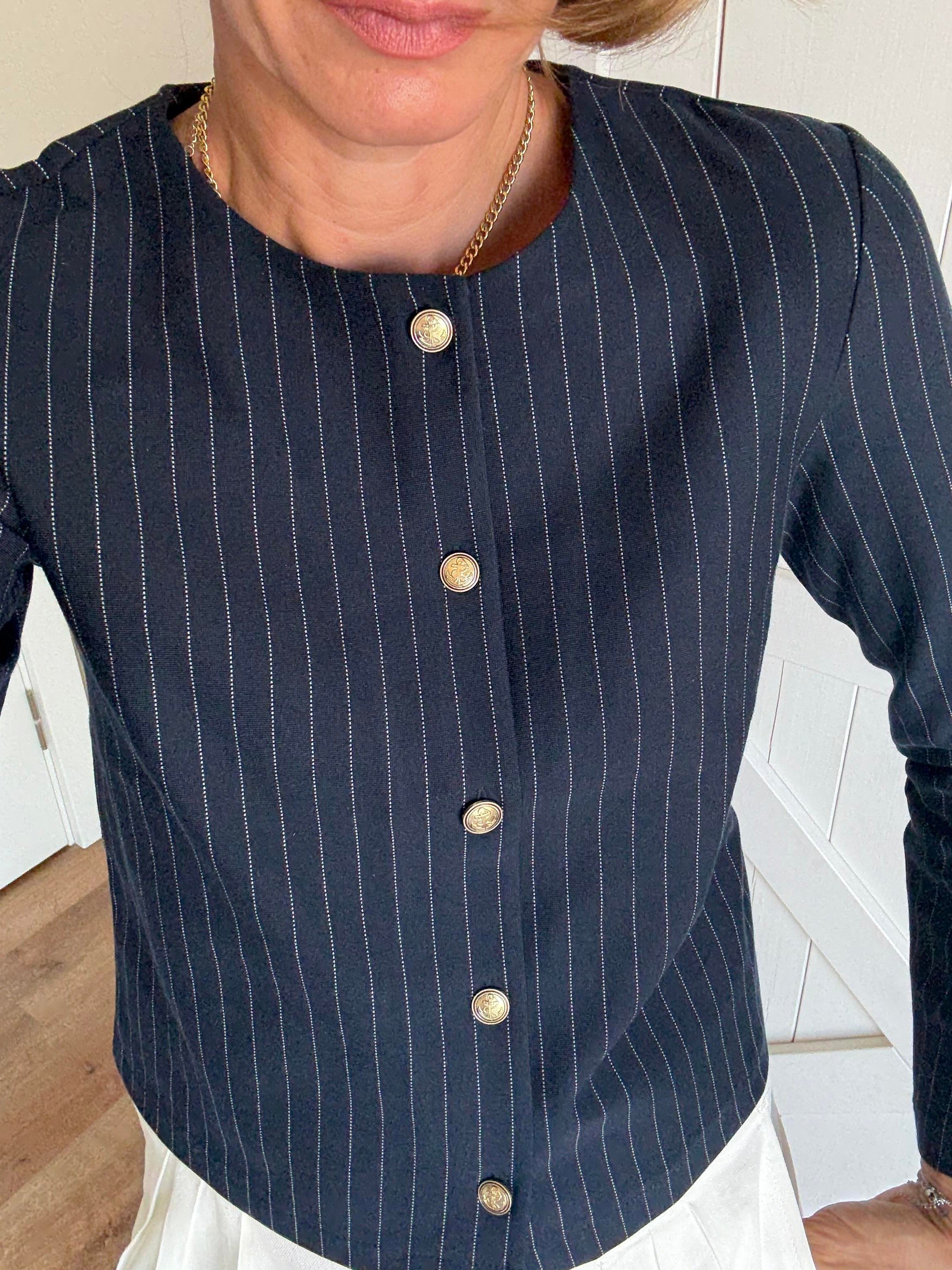 Premium Lacivert Gold Düğmeli Ceket