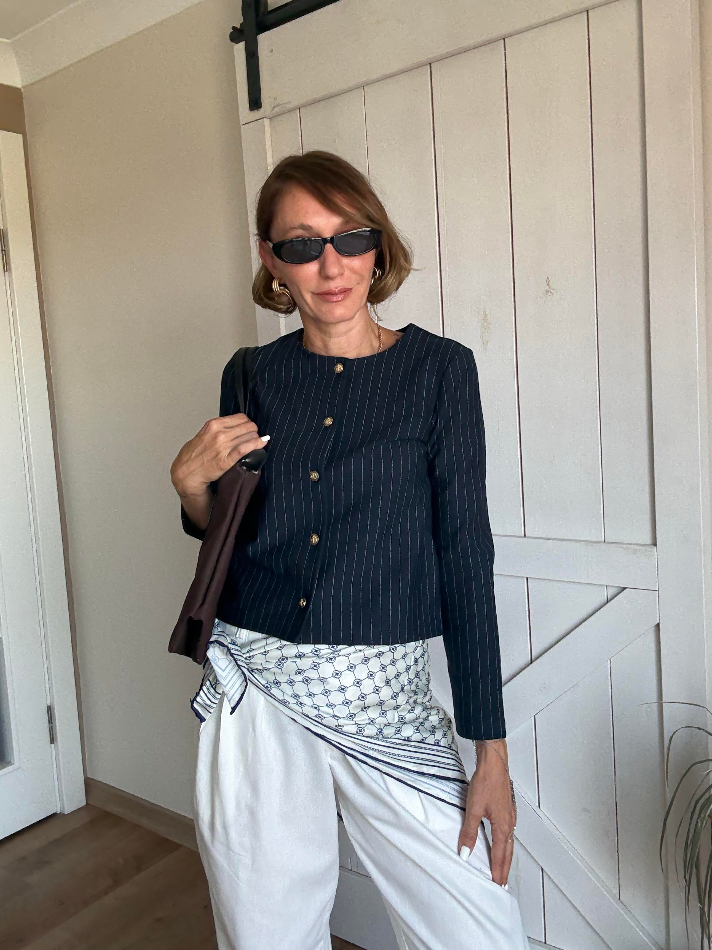 Premium Lacivert Gold Düğmeli Ceket