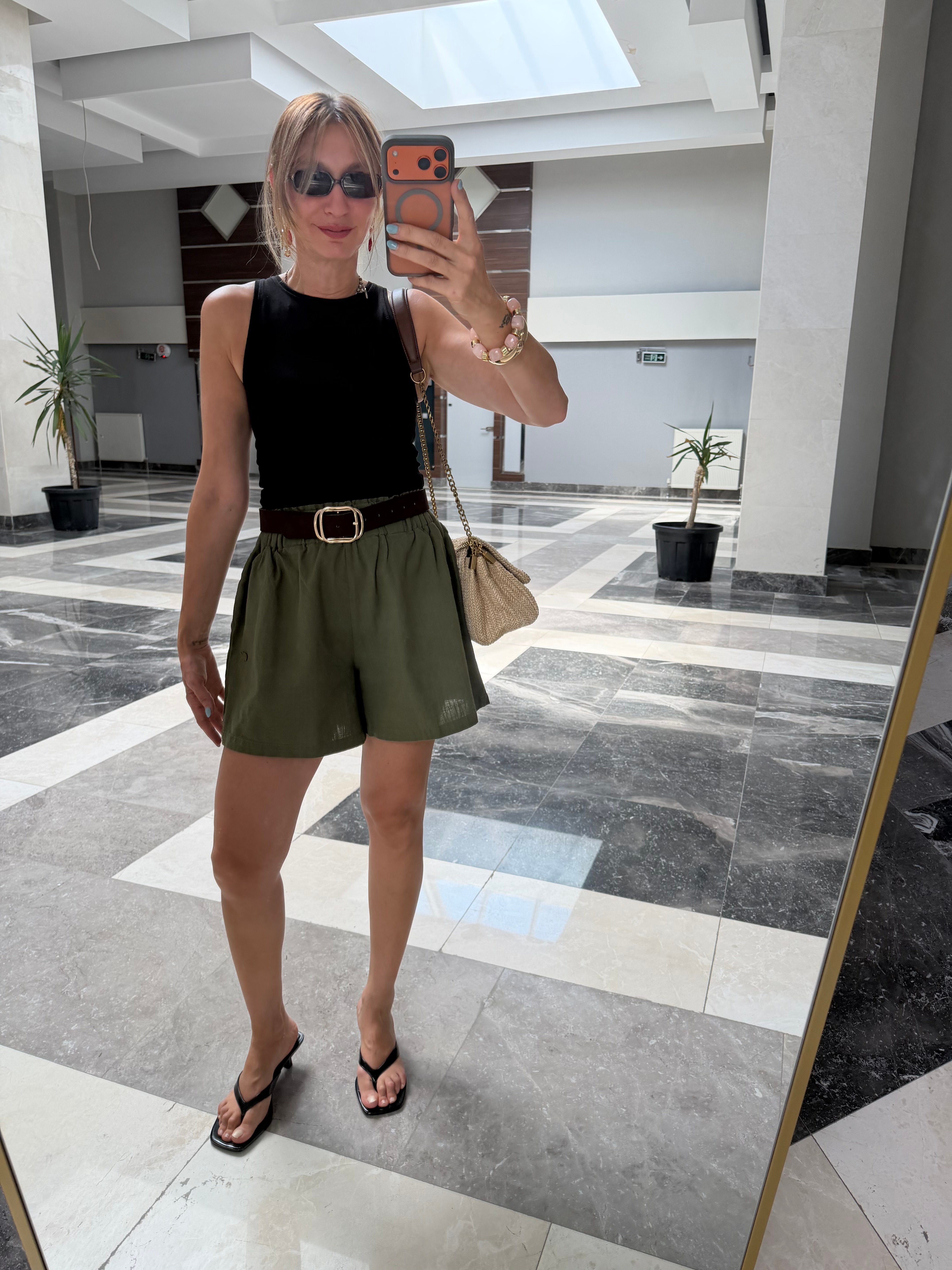 Premium Lcs Çağla Kalın Bel Şort