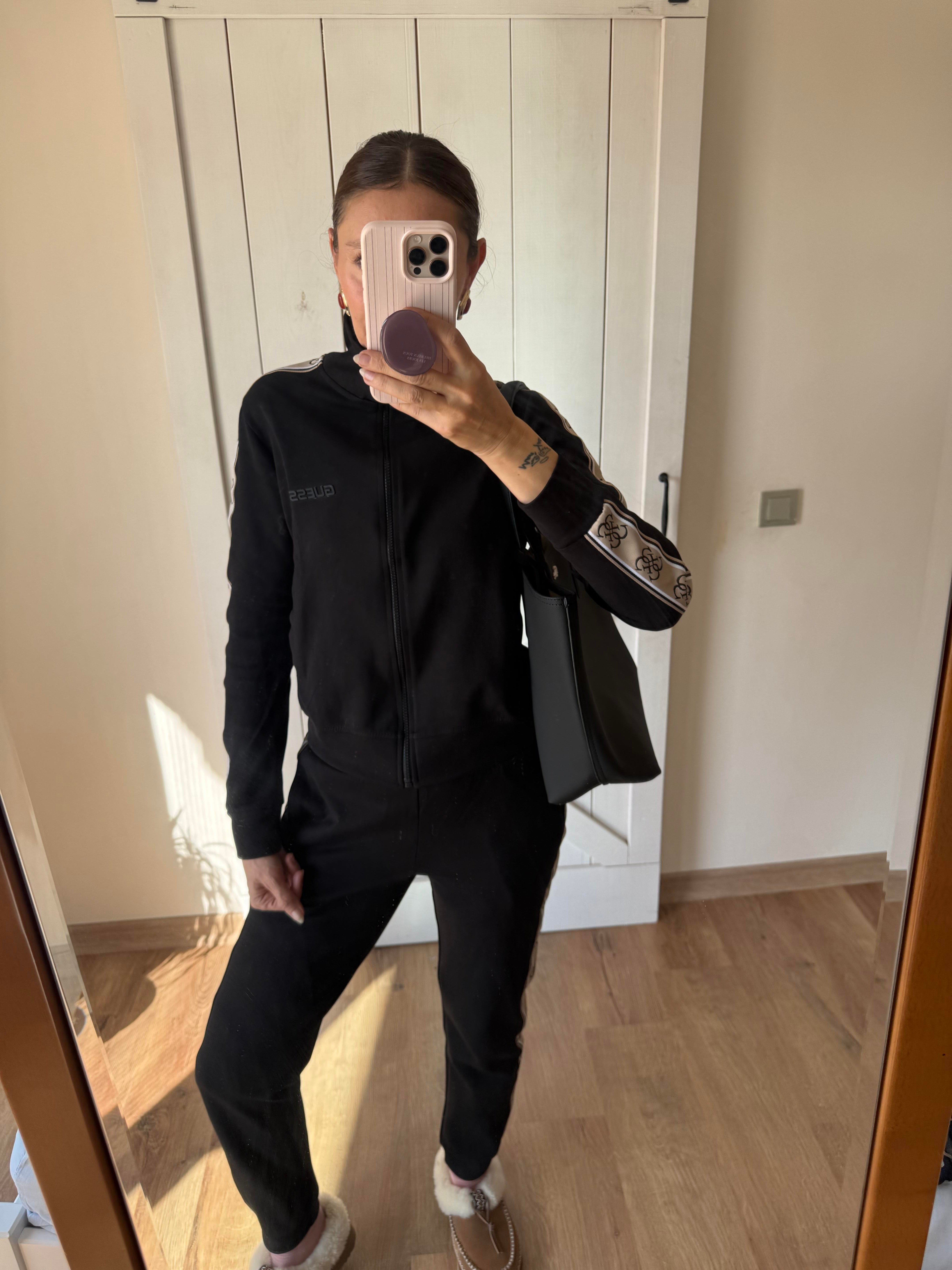 Premium Şeritli Fermuarlı Sweat Pantolon Takım