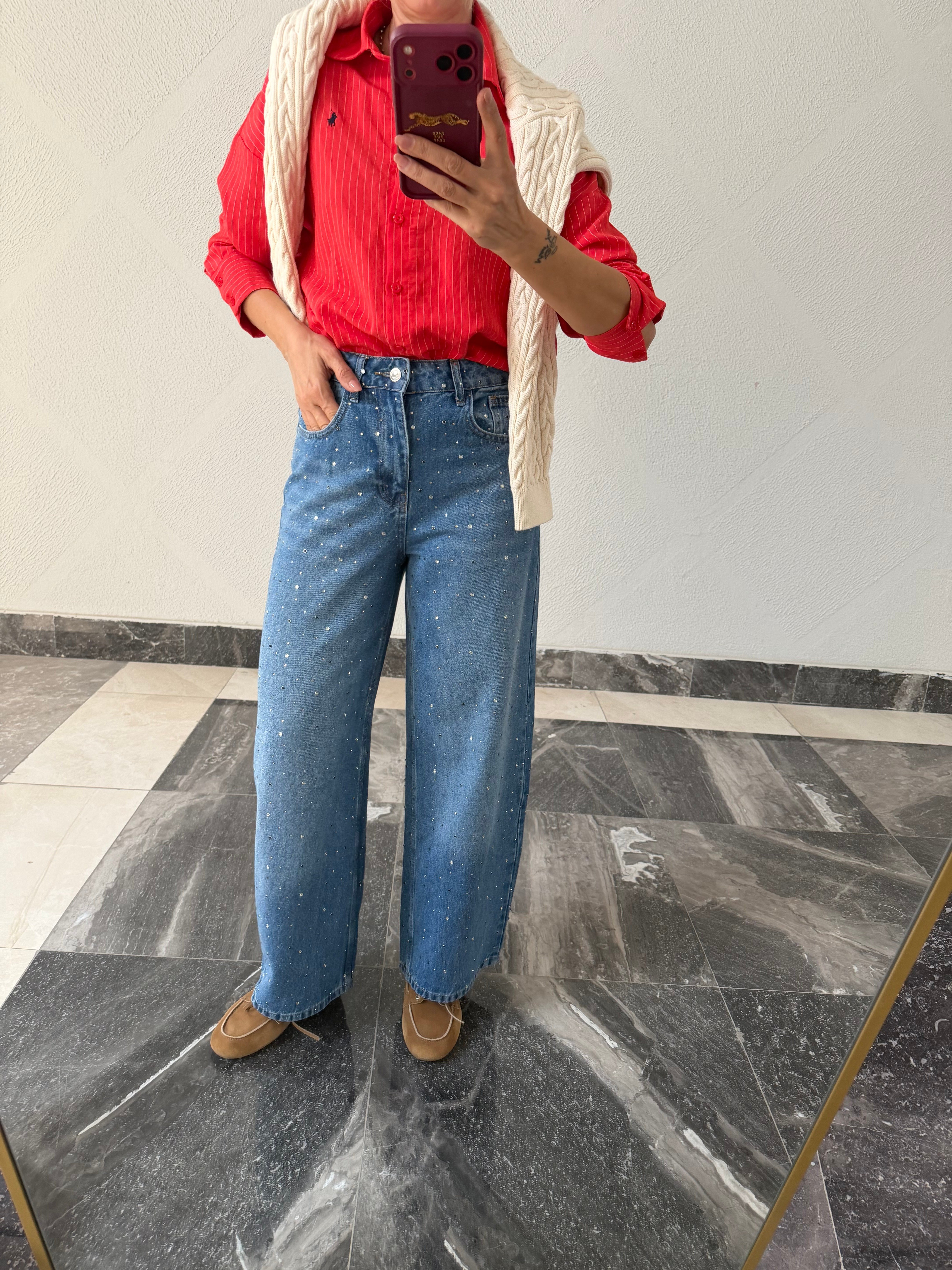 Premium Taşlı Yumuşak Denim