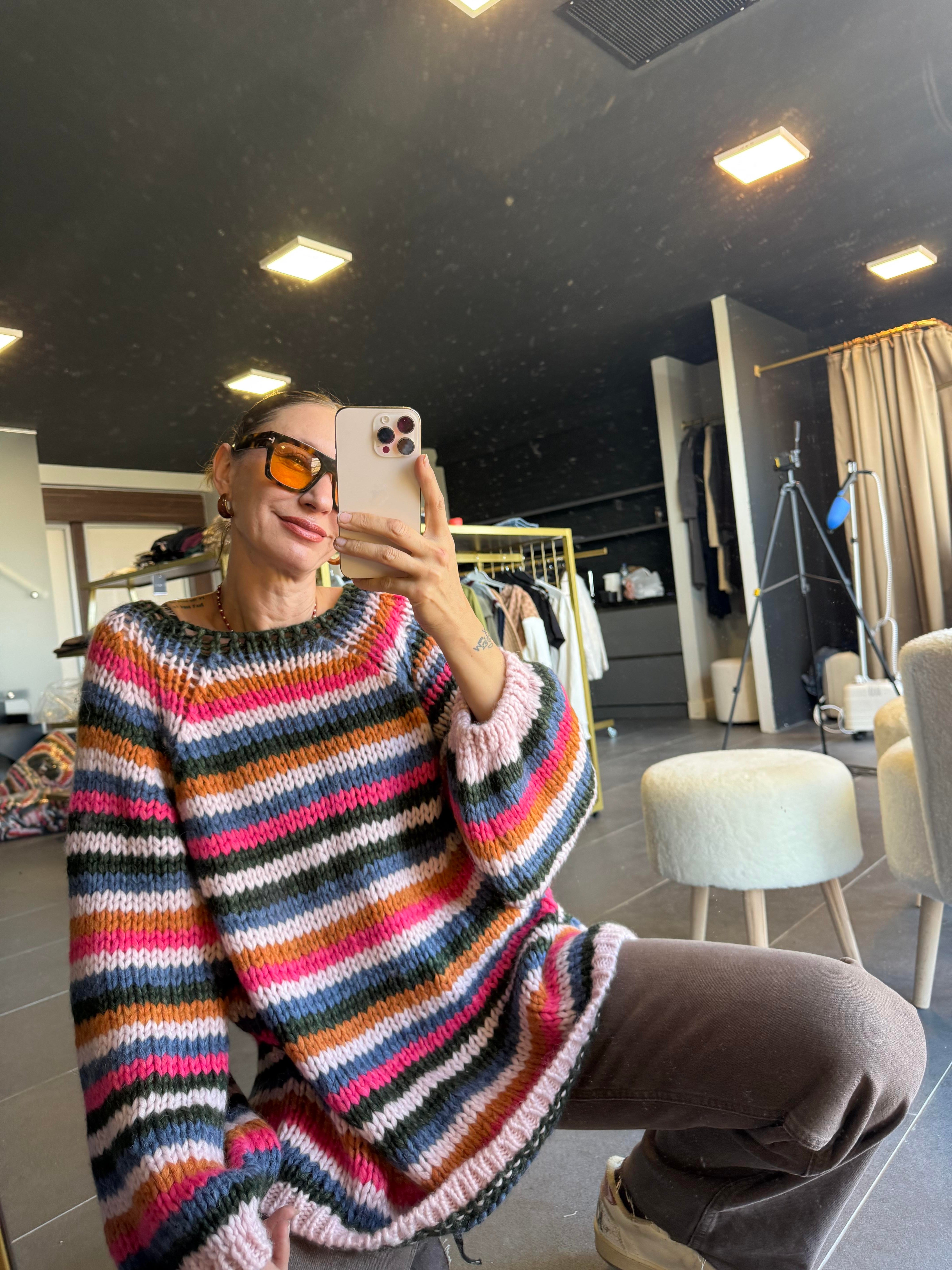 Renkli Salaş Tunik Kazak Next