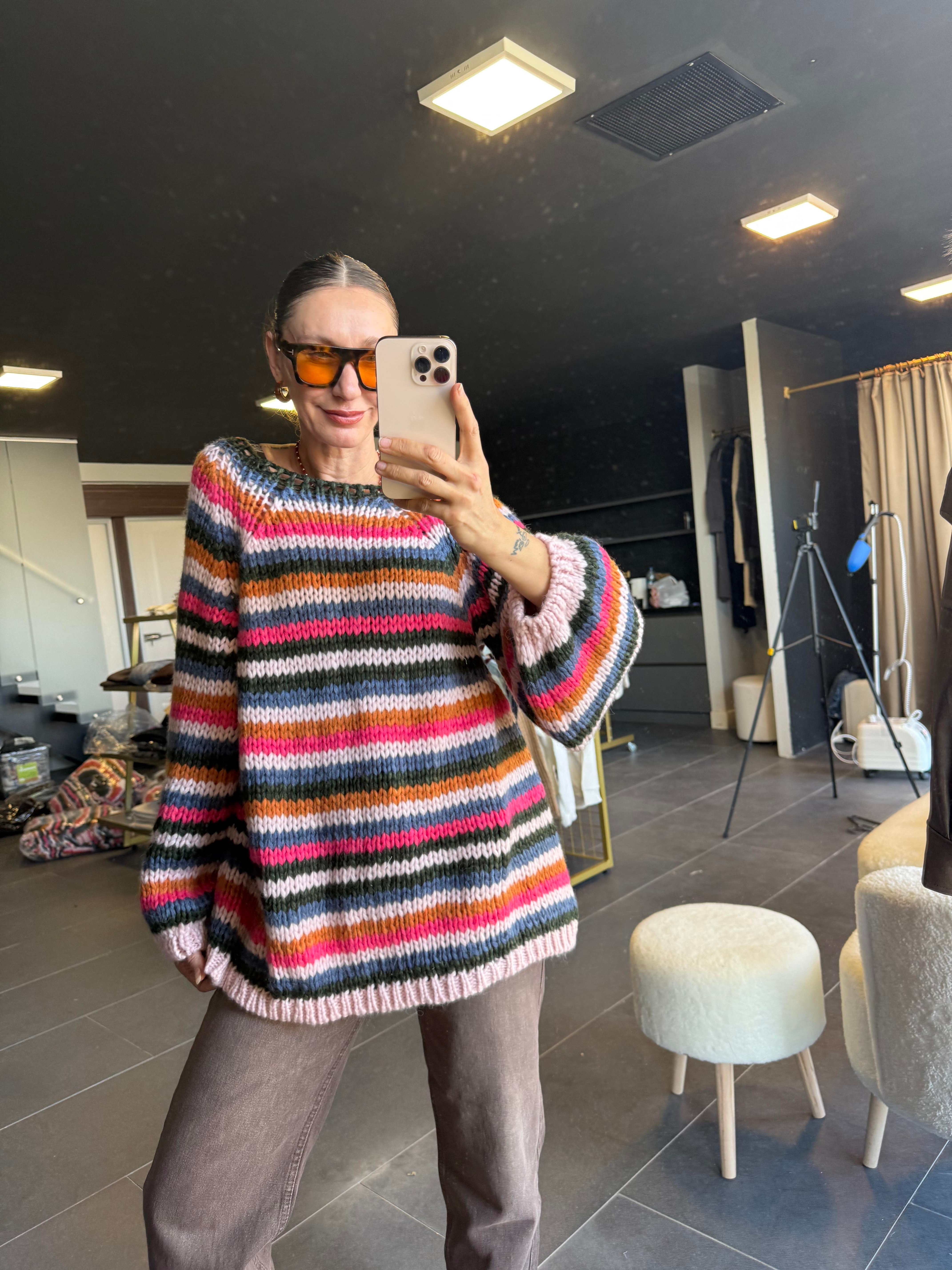 Renkli Salaş Tunik Kazak Next