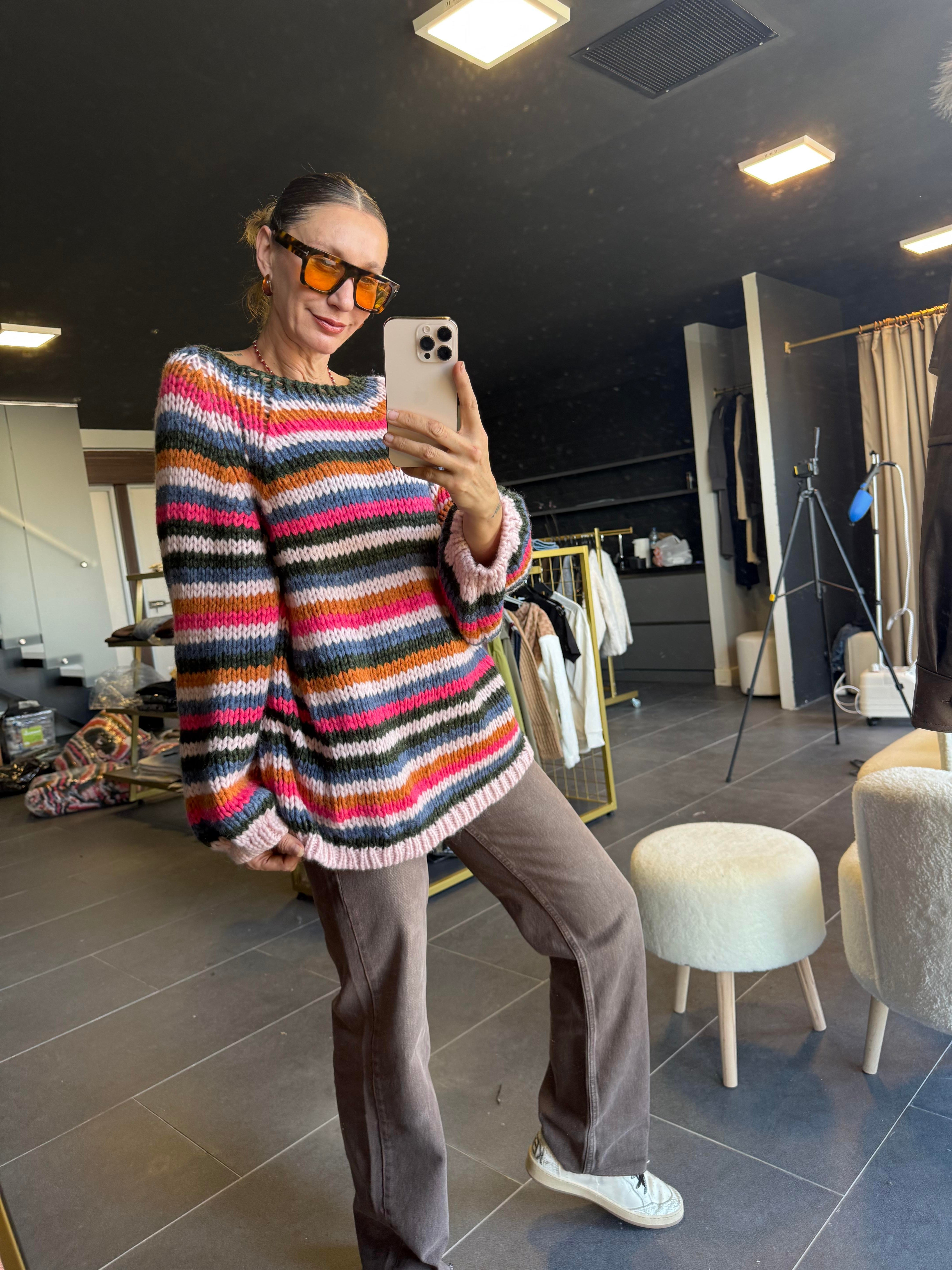 Renkli Salaş Tunik Kazak Next