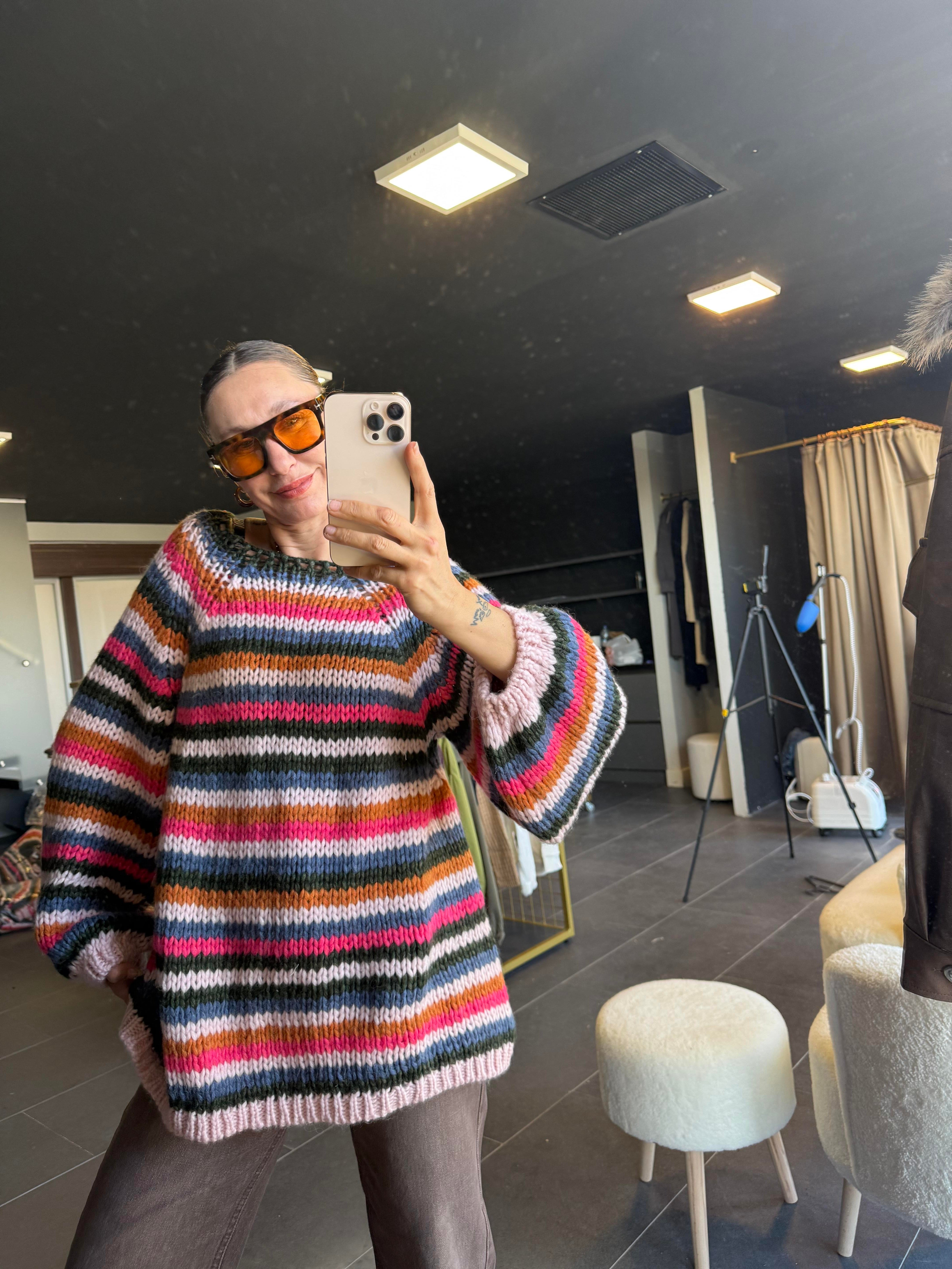 Renkli Salaş Tunik Kazak Next