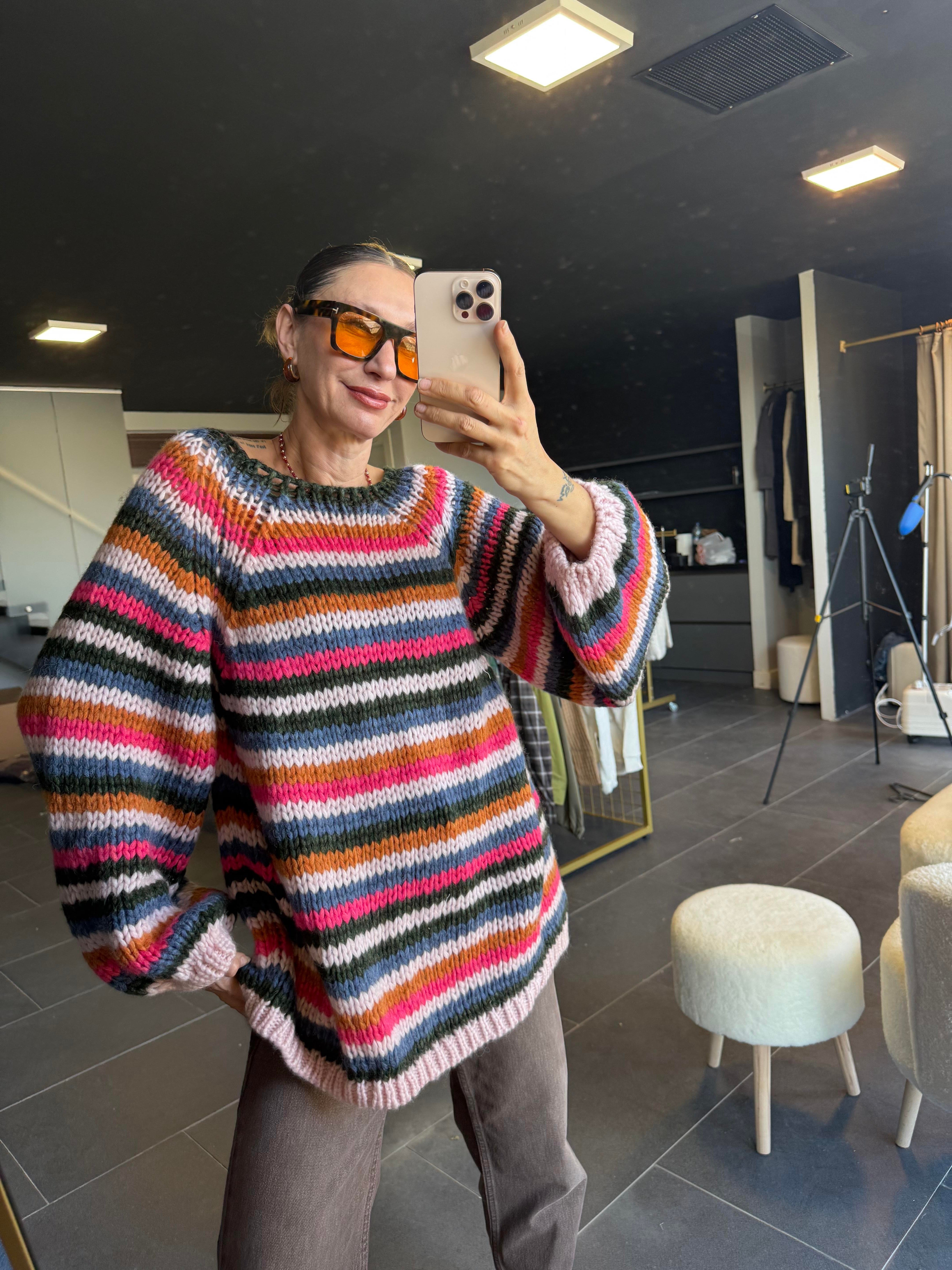 Renkli Salaş Tunik Kazak Next