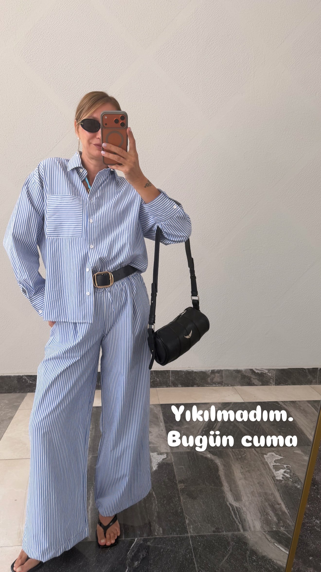 Rosalie Mavi Çizgili Takım