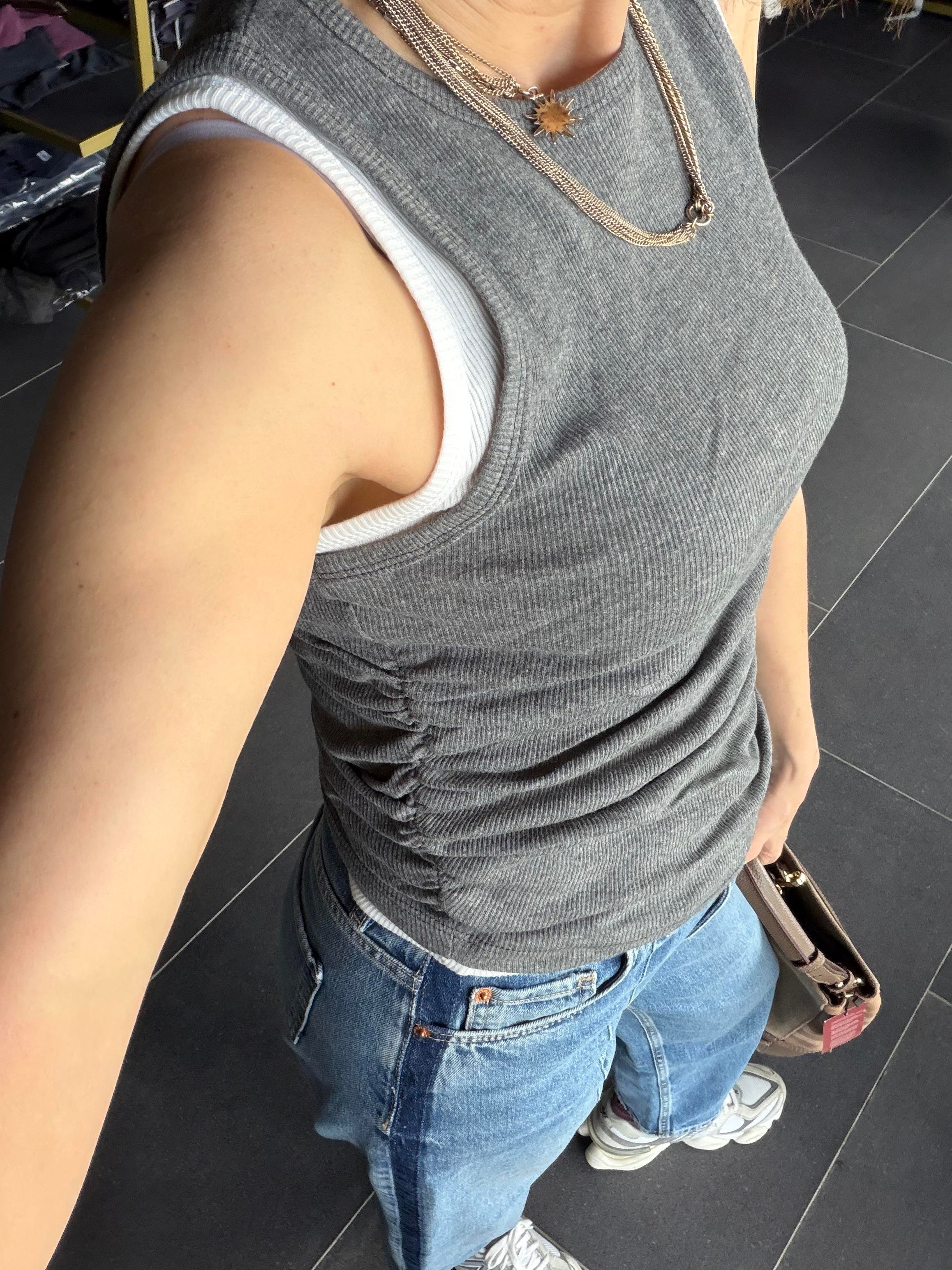 Rustik Çift Etkili Gri Atlet