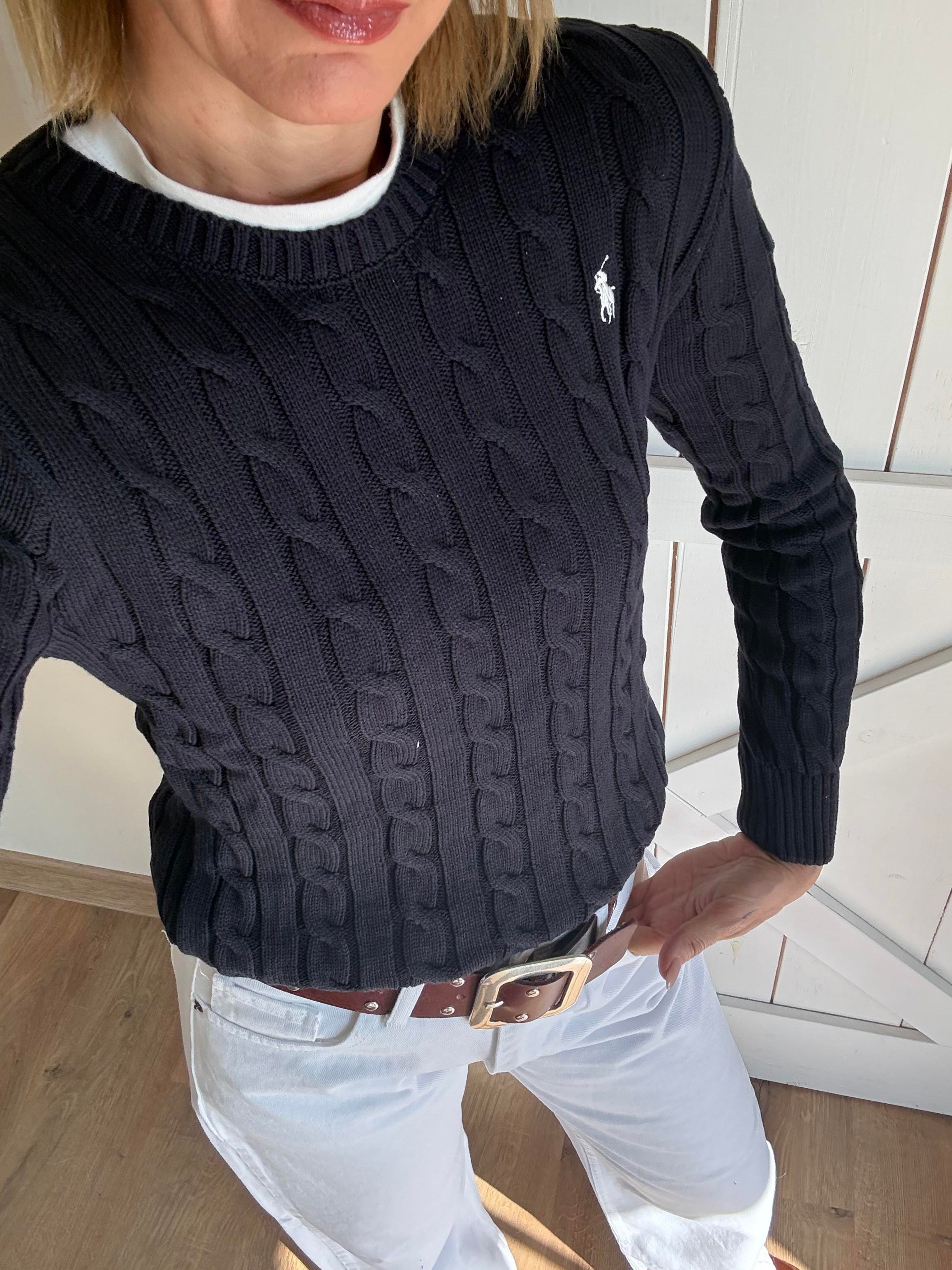 Saç Örgü Lacivert  Kazak