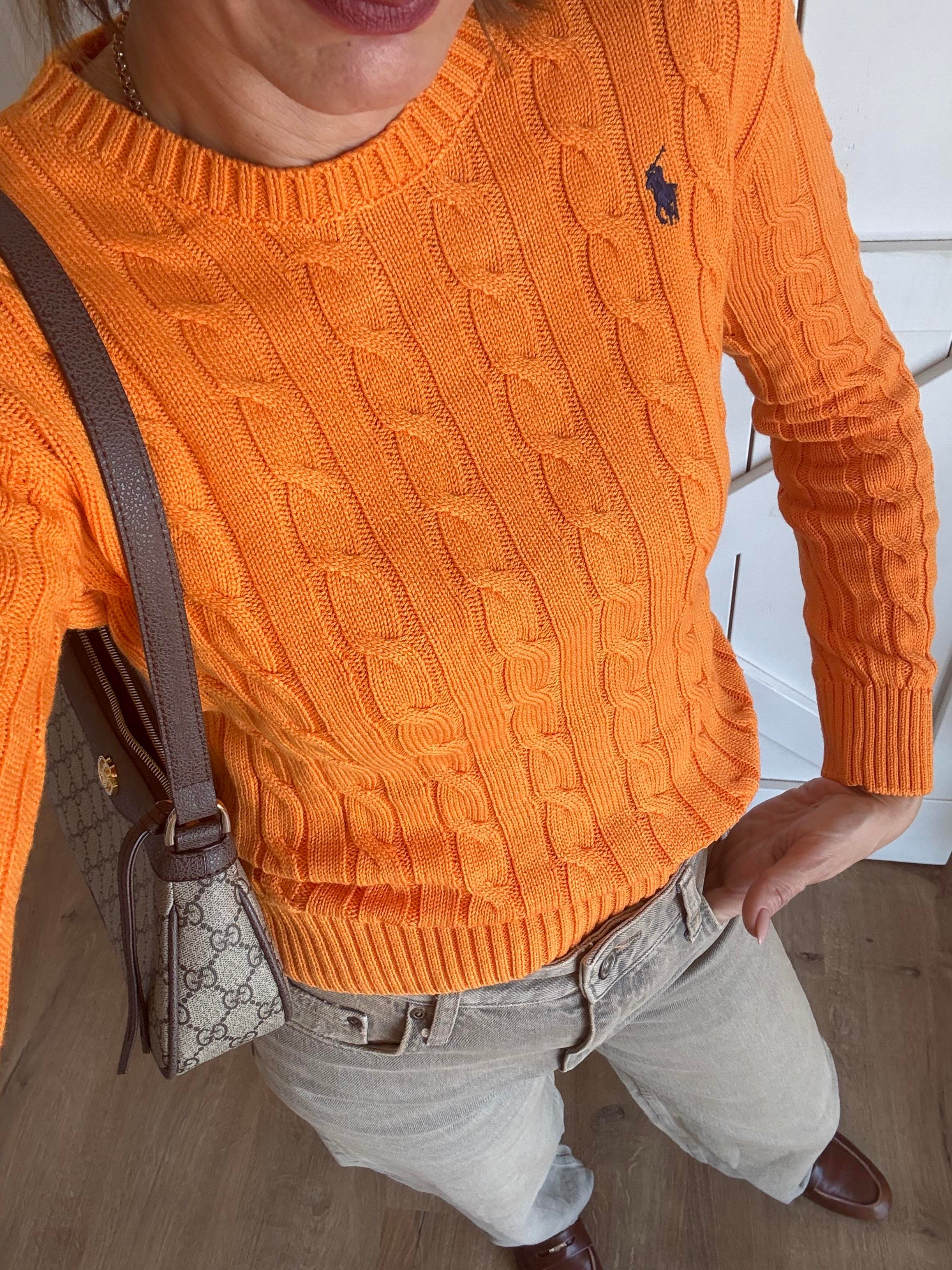 Saç Örgü Portakal Kazak