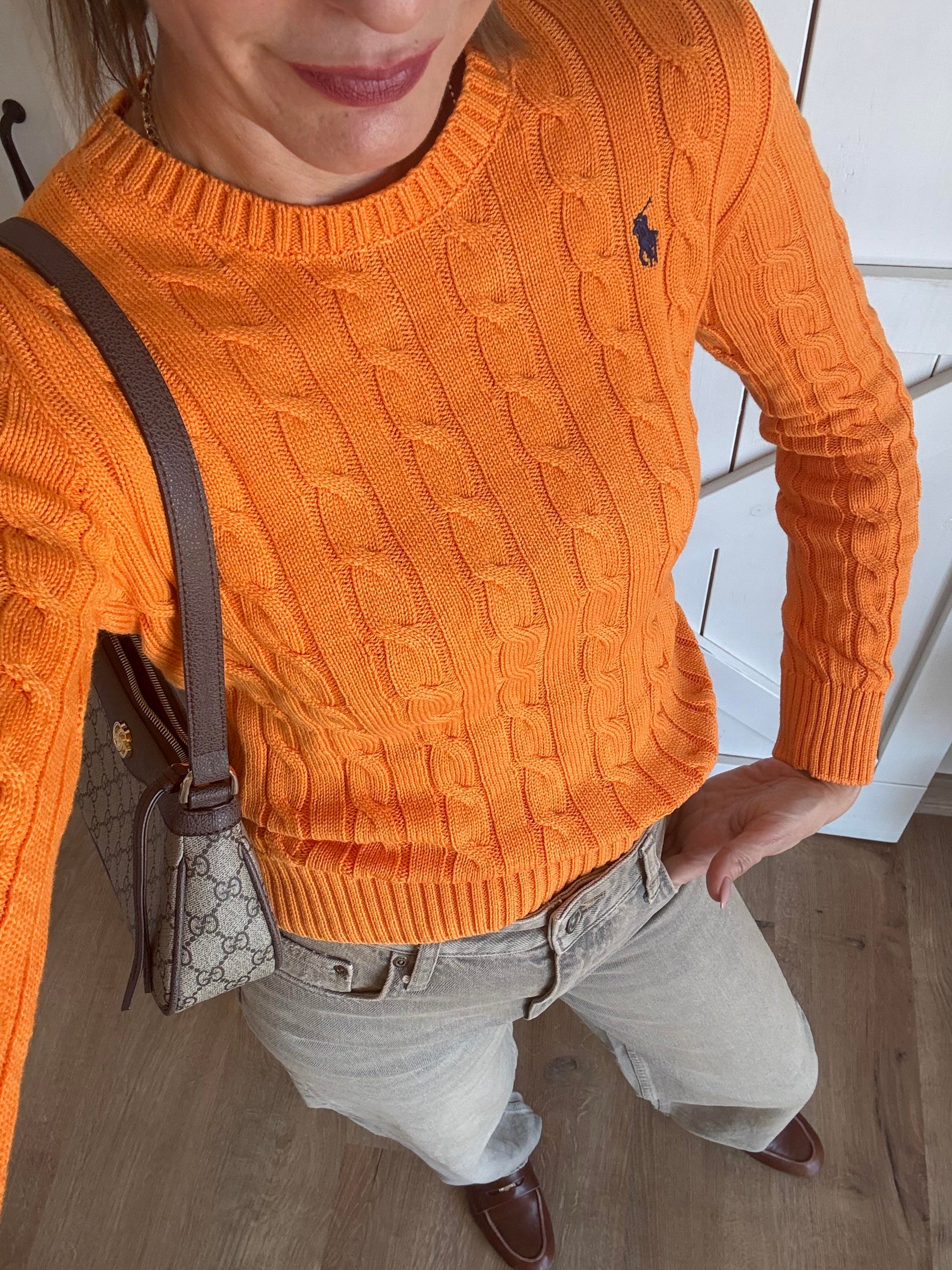 Saç Örgü Portakal Kazak