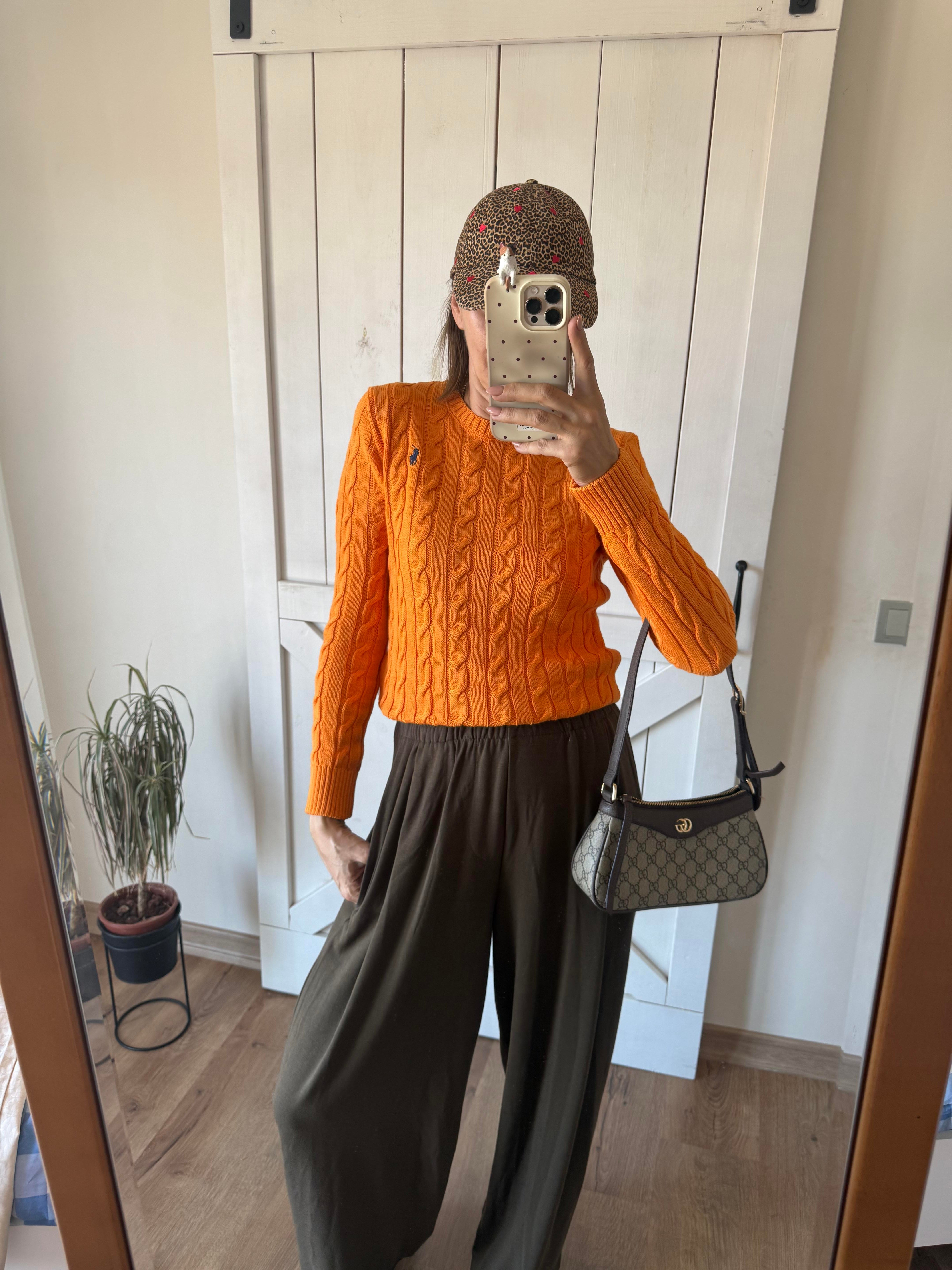 Saç Örgü Portakal Kazak