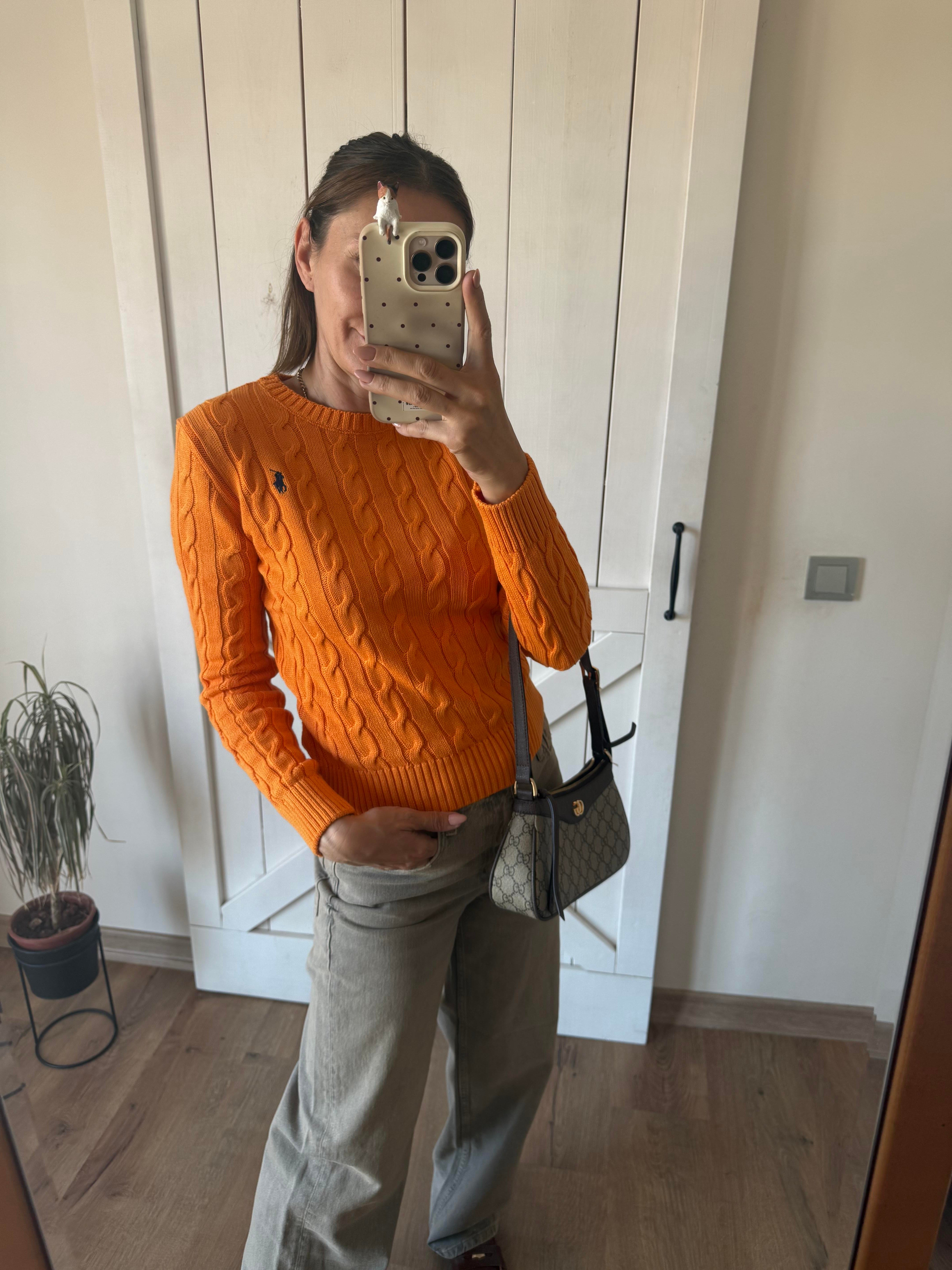 Saç Örgü Portakal Kazak