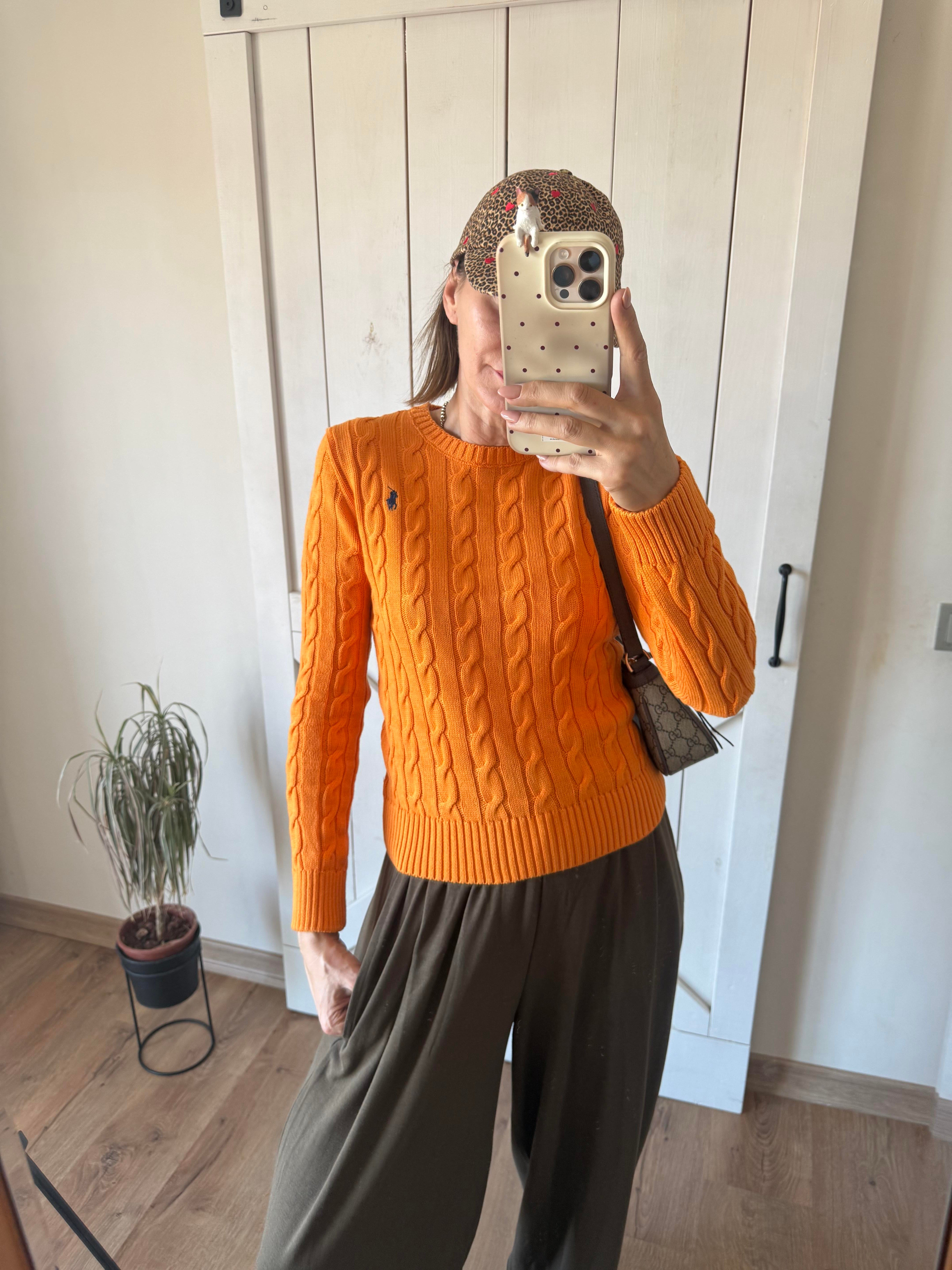 Saç Örgü Portakal Kazak