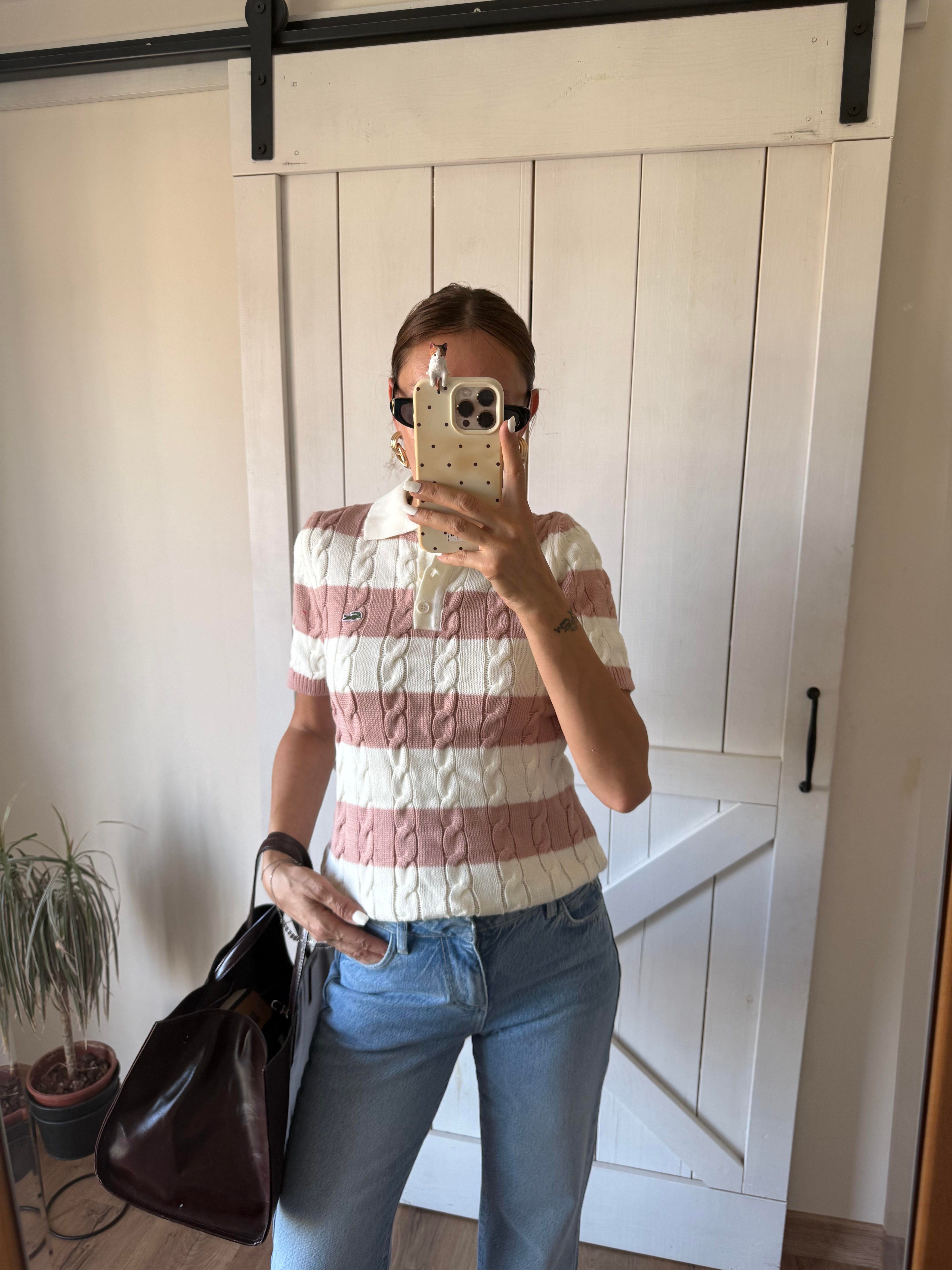 Saç Örgü Pudra Bluz