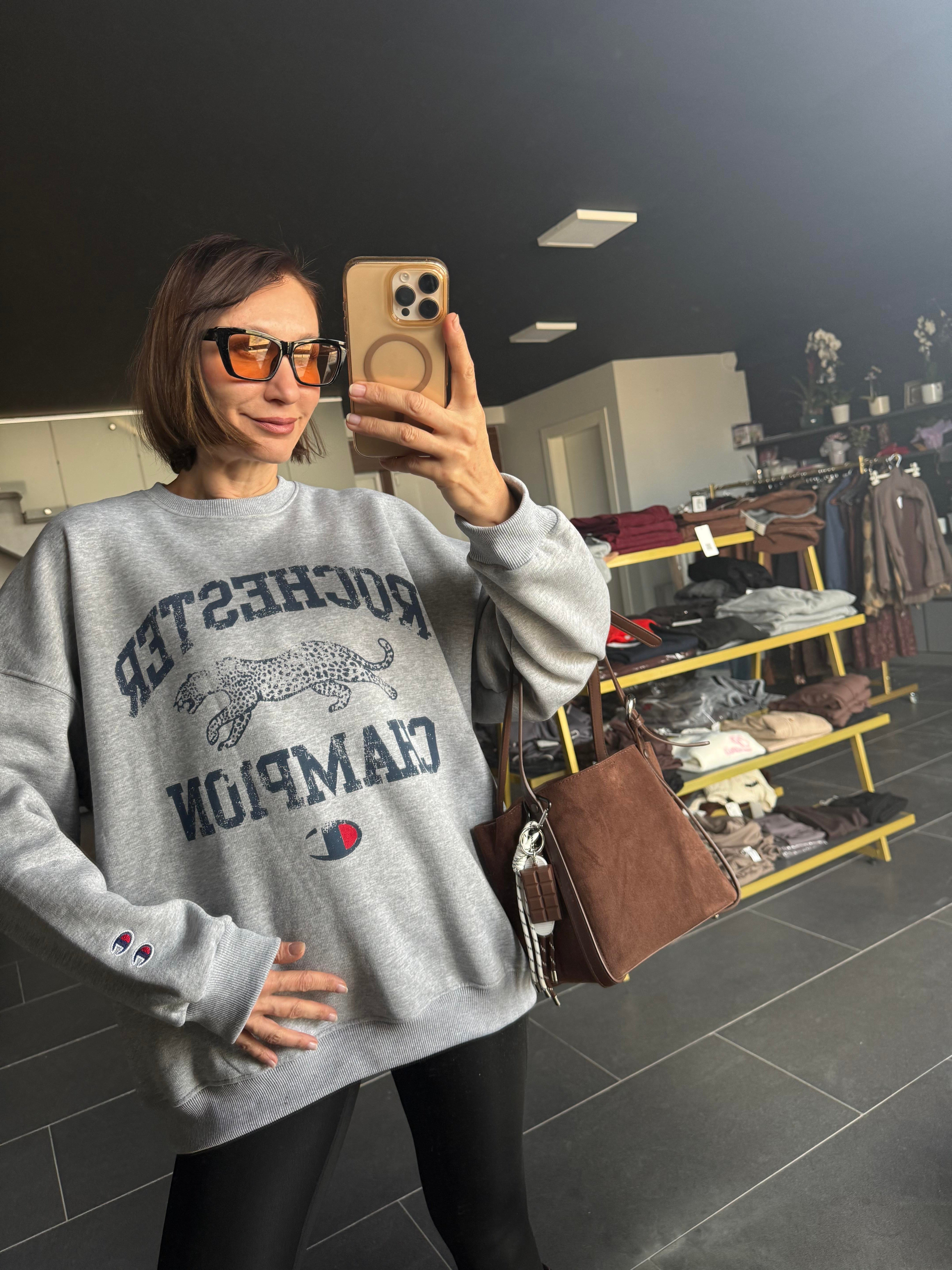 Şampiyon Gri Sweatshirt