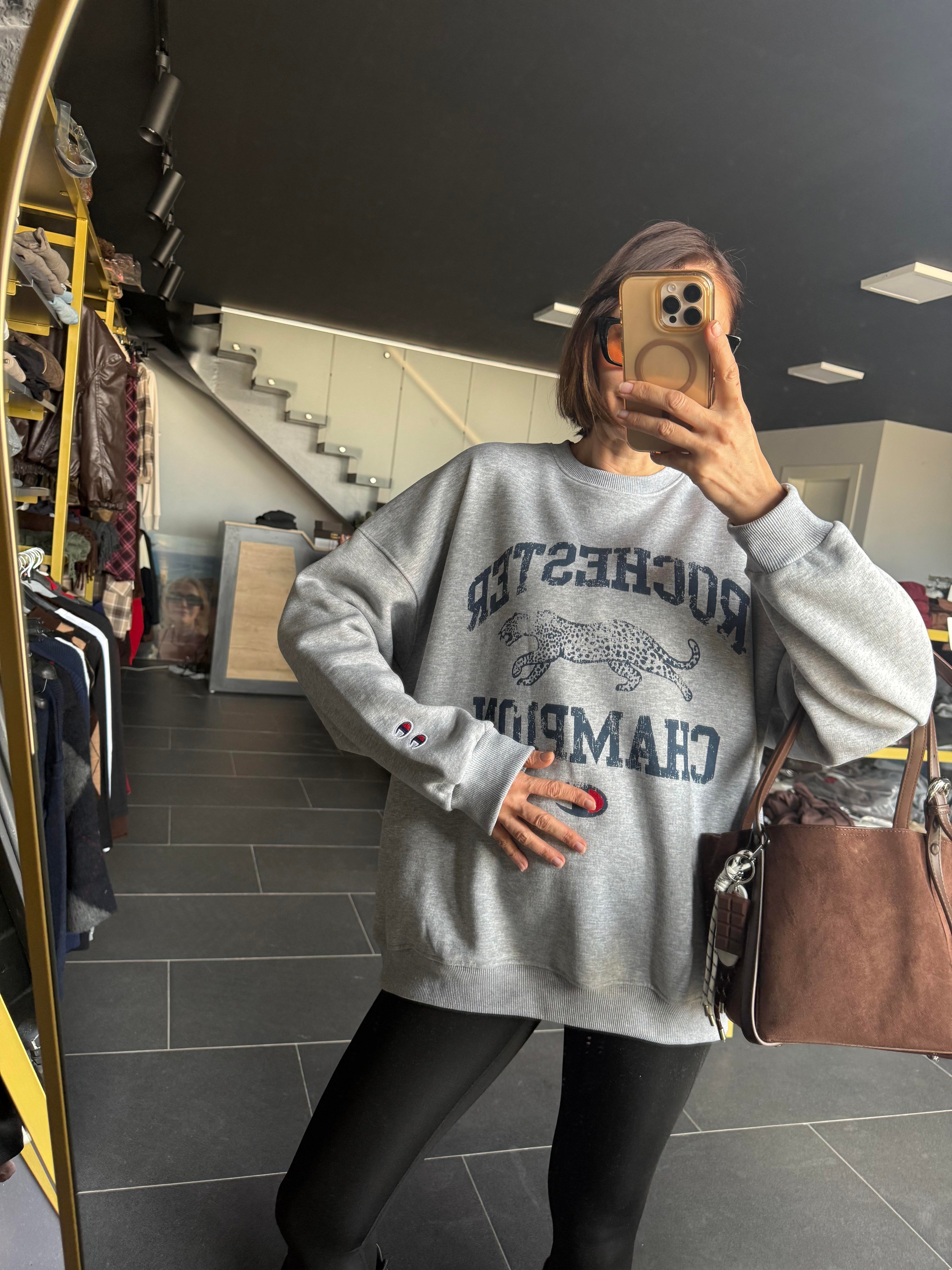 Şampiyon Gri Sweatshirt