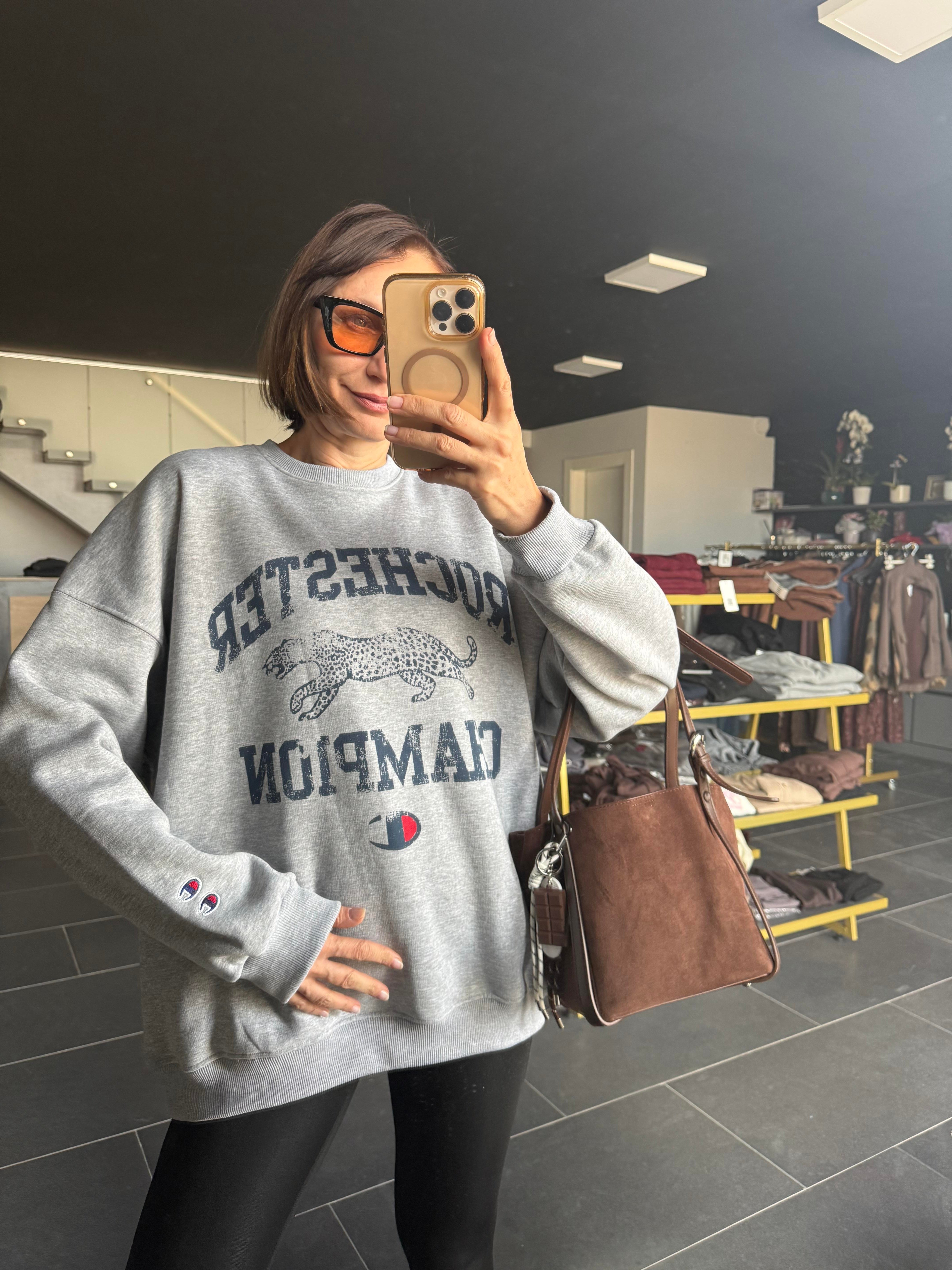 Şampiyon Gri Sweatshirt