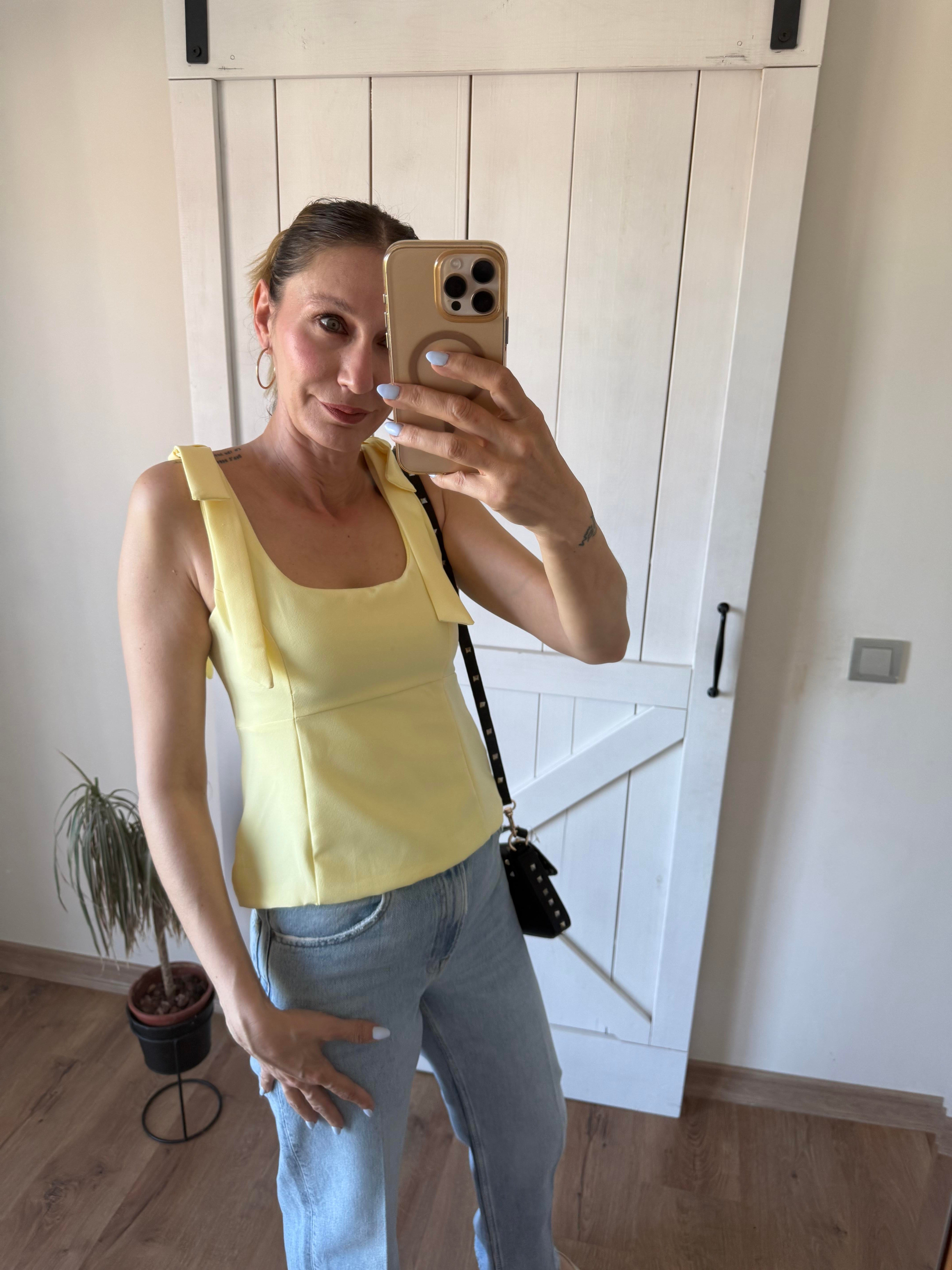 Sarı Fiyonklu Strec Top