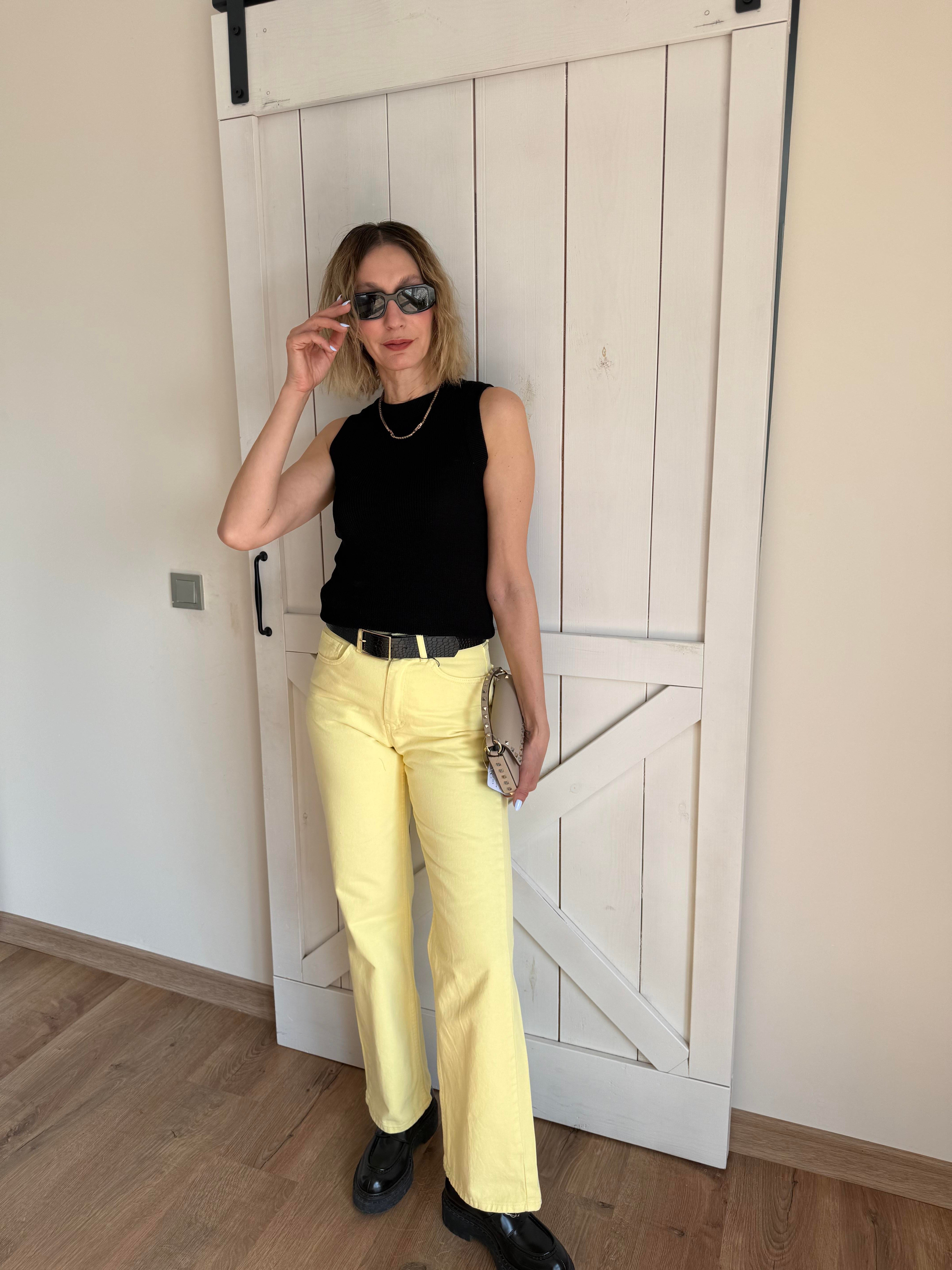 Sarı Kuzmina Straight Jean