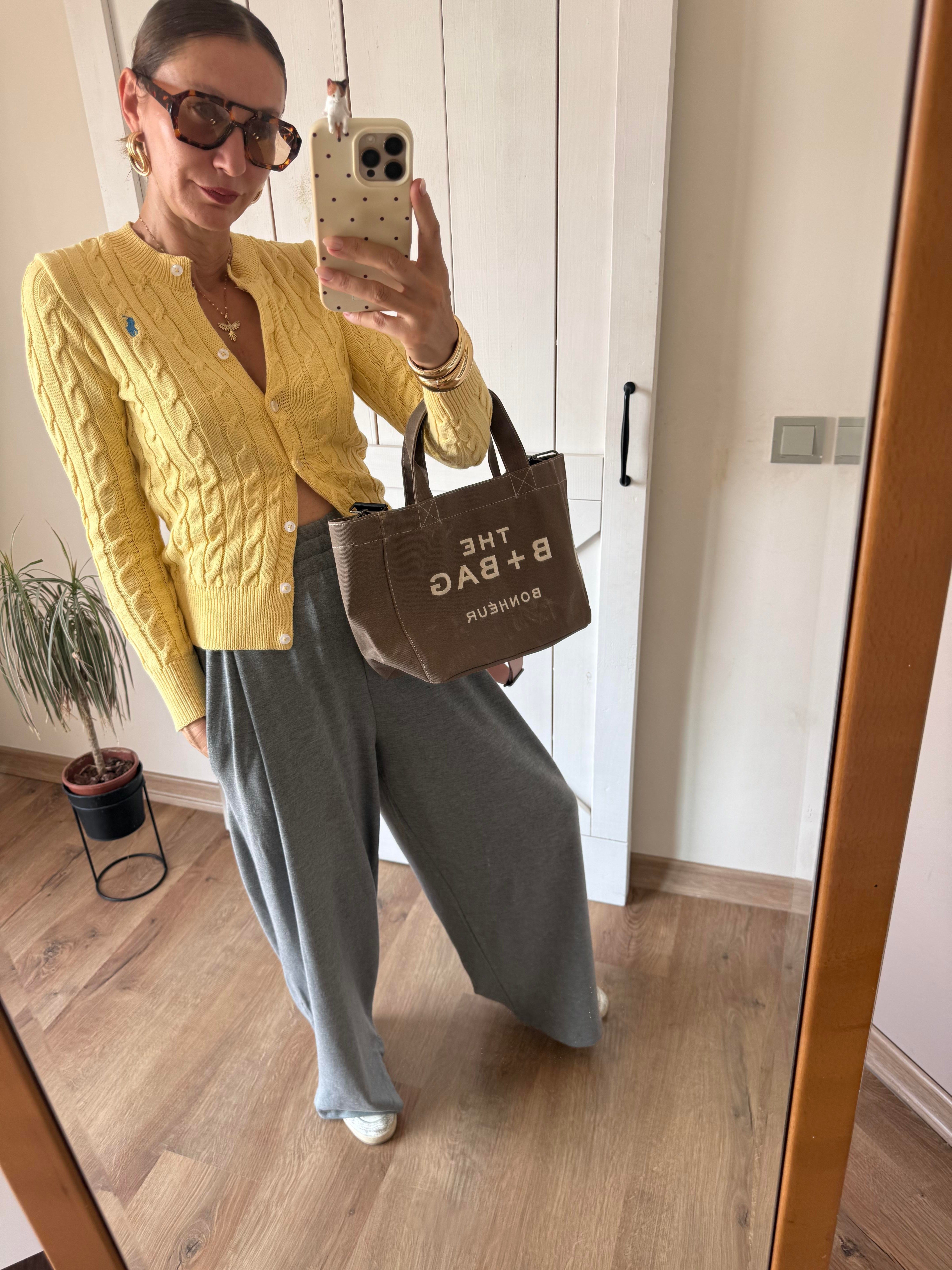 Sarı Saç Örgülü Premium Hırka