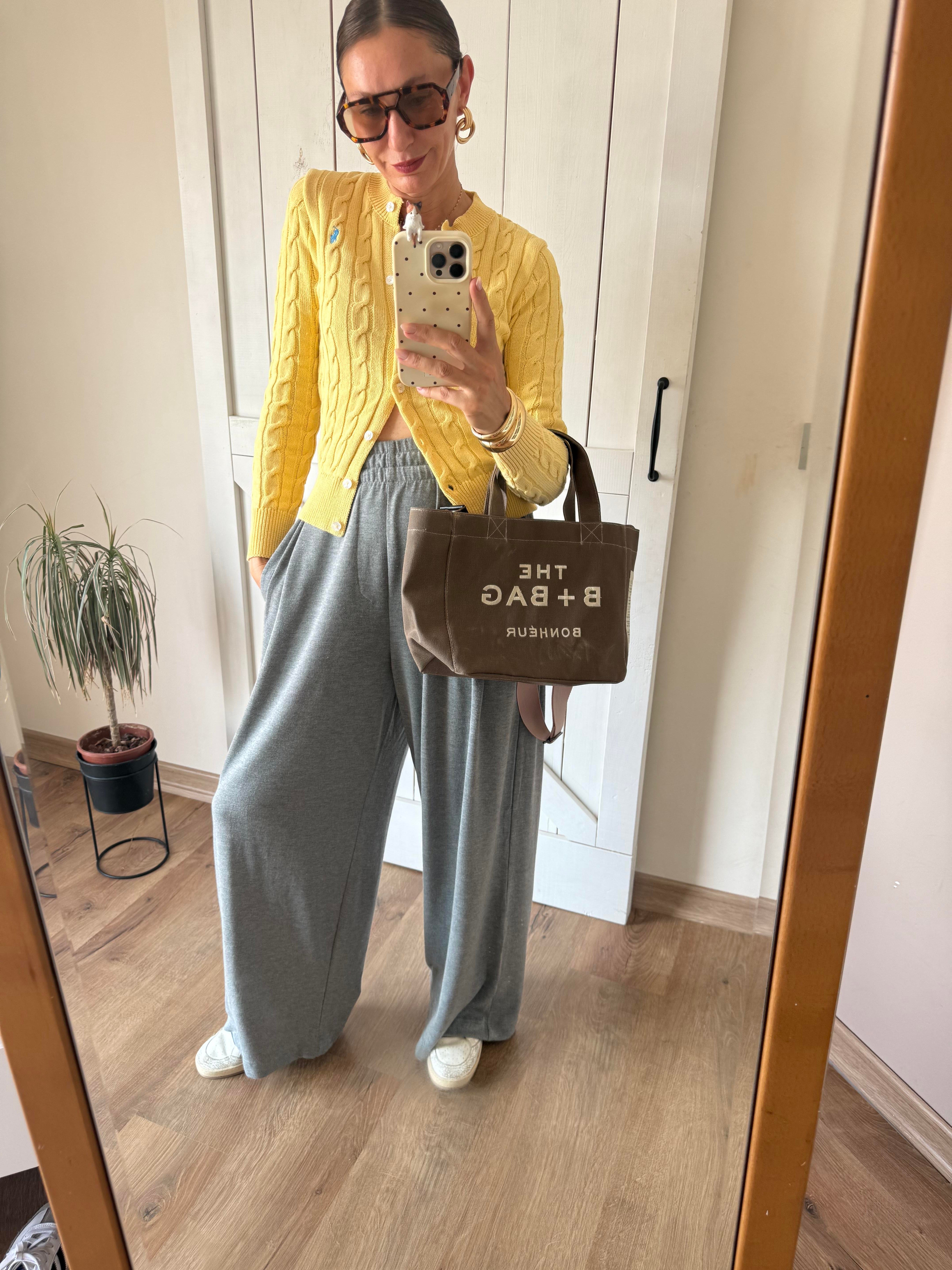 Sarı Saç Örgülü Premium Hırka