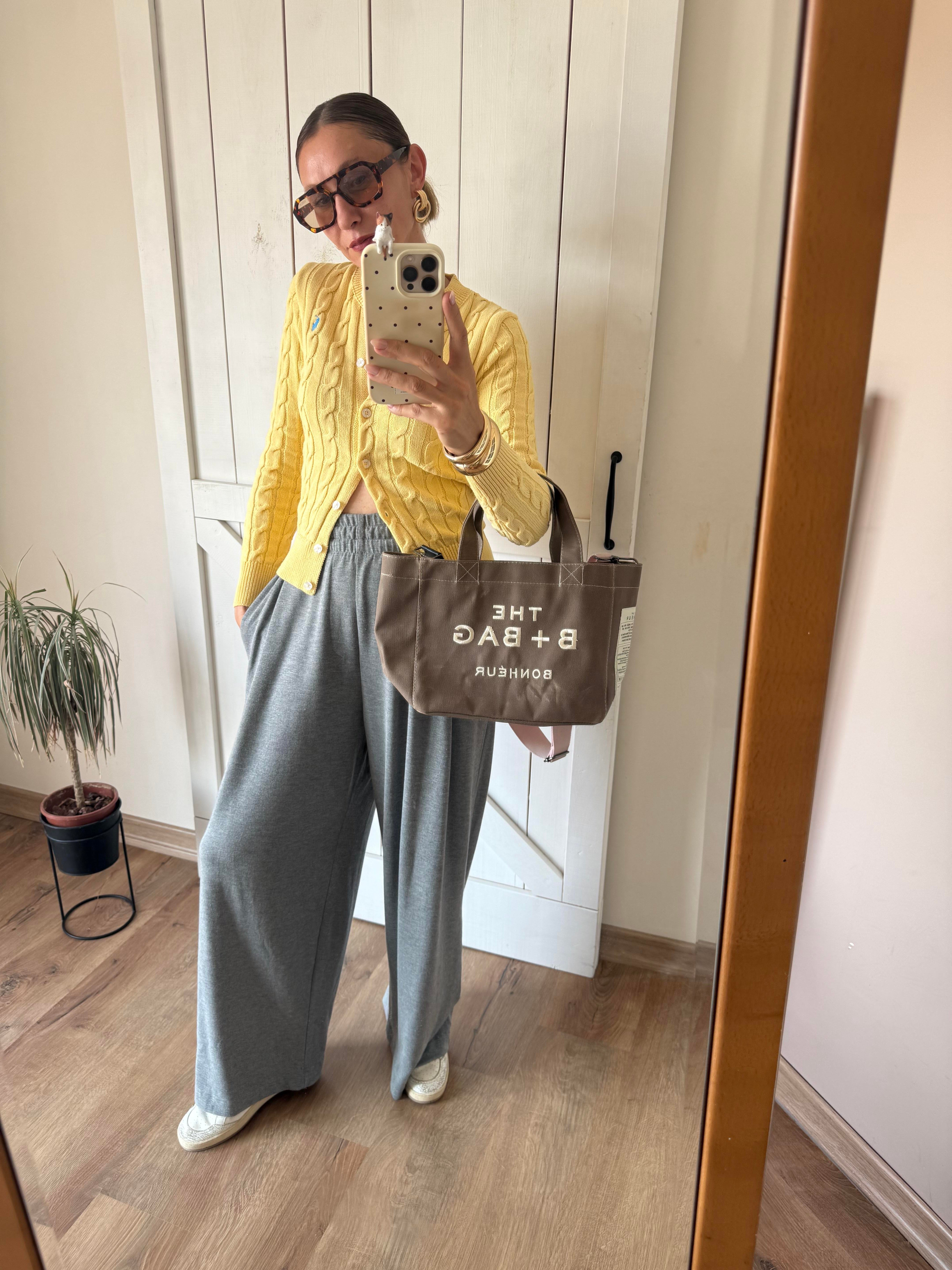 Sarı Saç Örgülü Premium Hırka