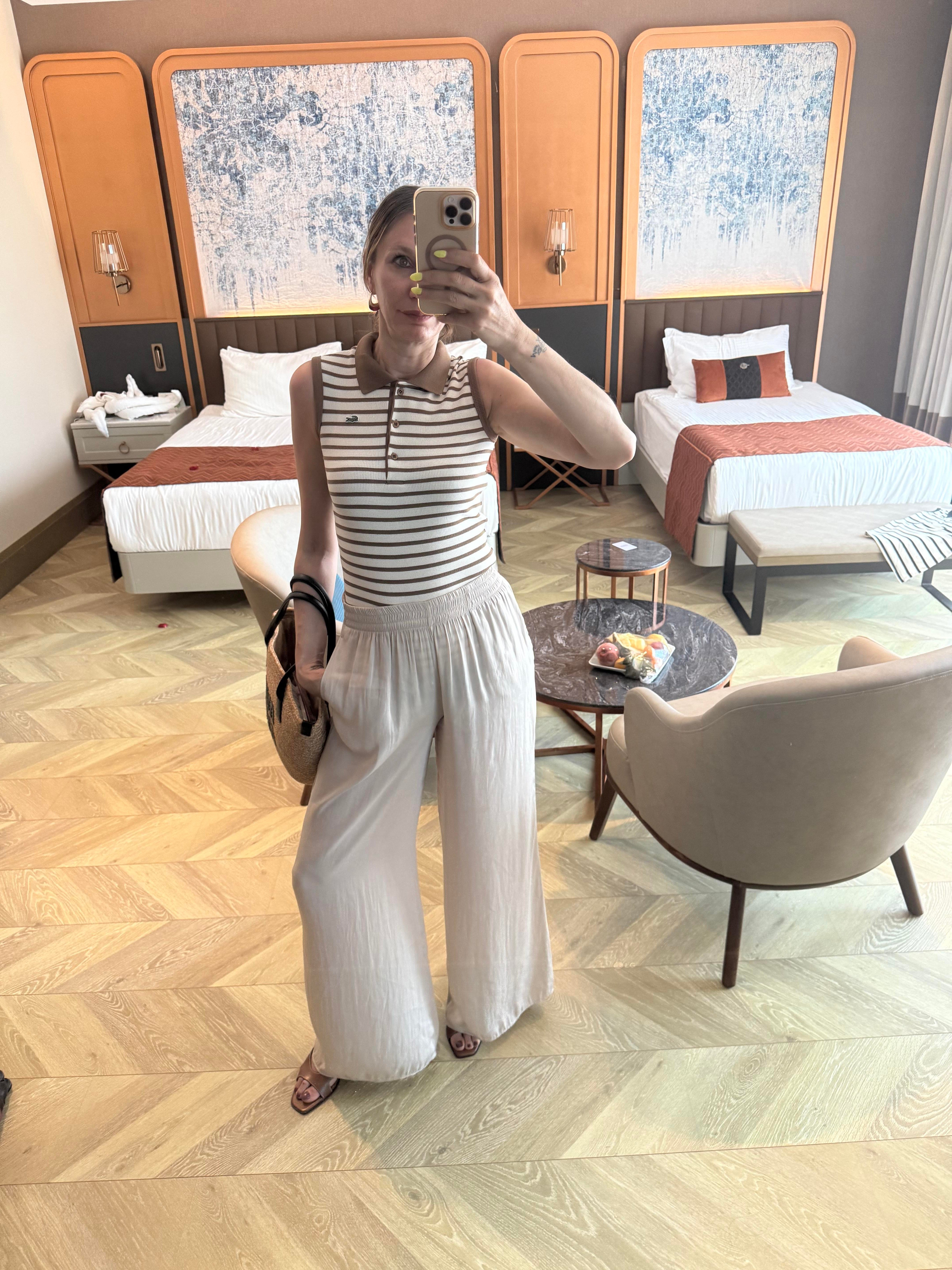 Saten Zr Beli Lastikli Pantolon