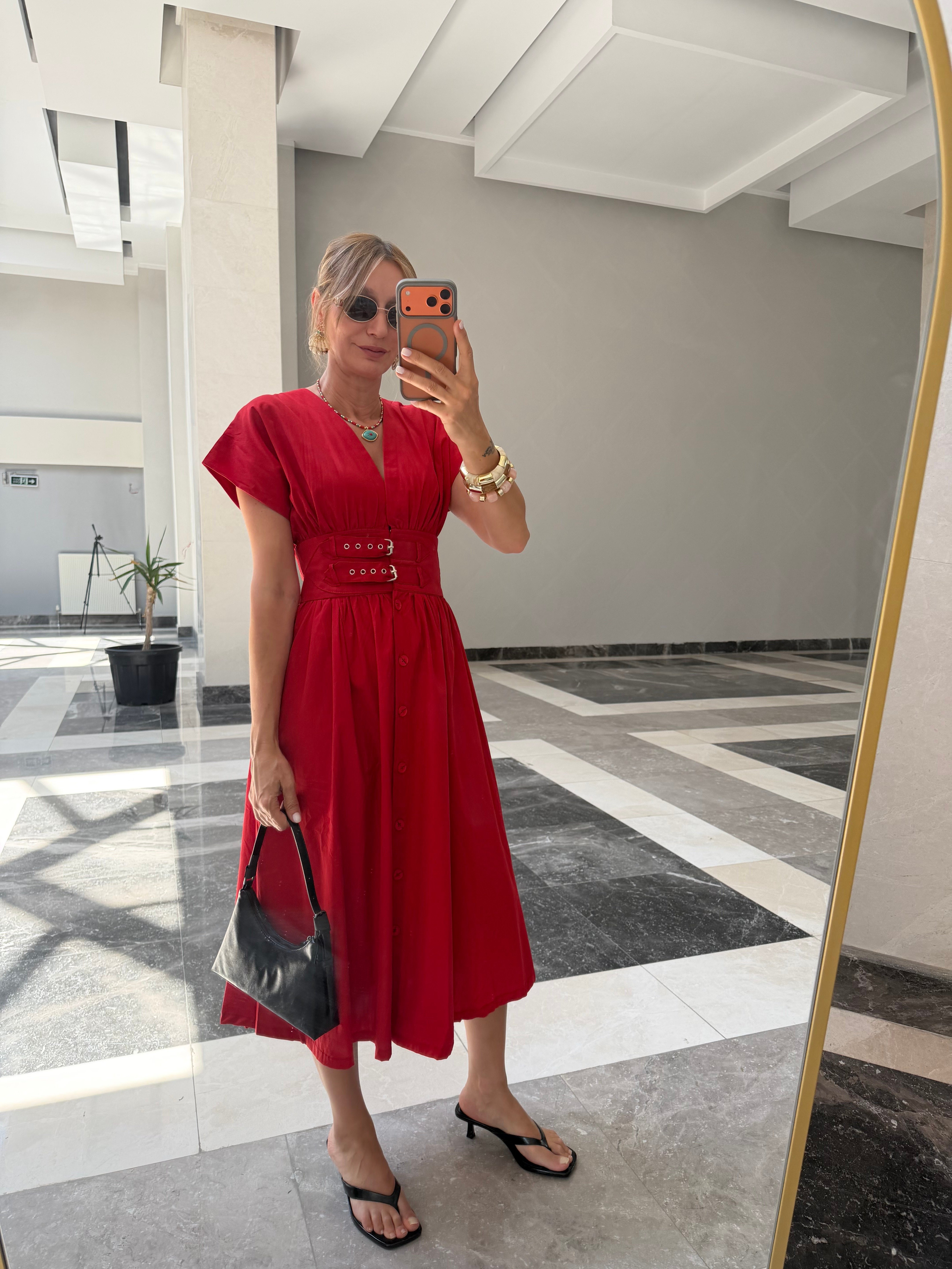 Scarlet Bel Kemerli Elbise