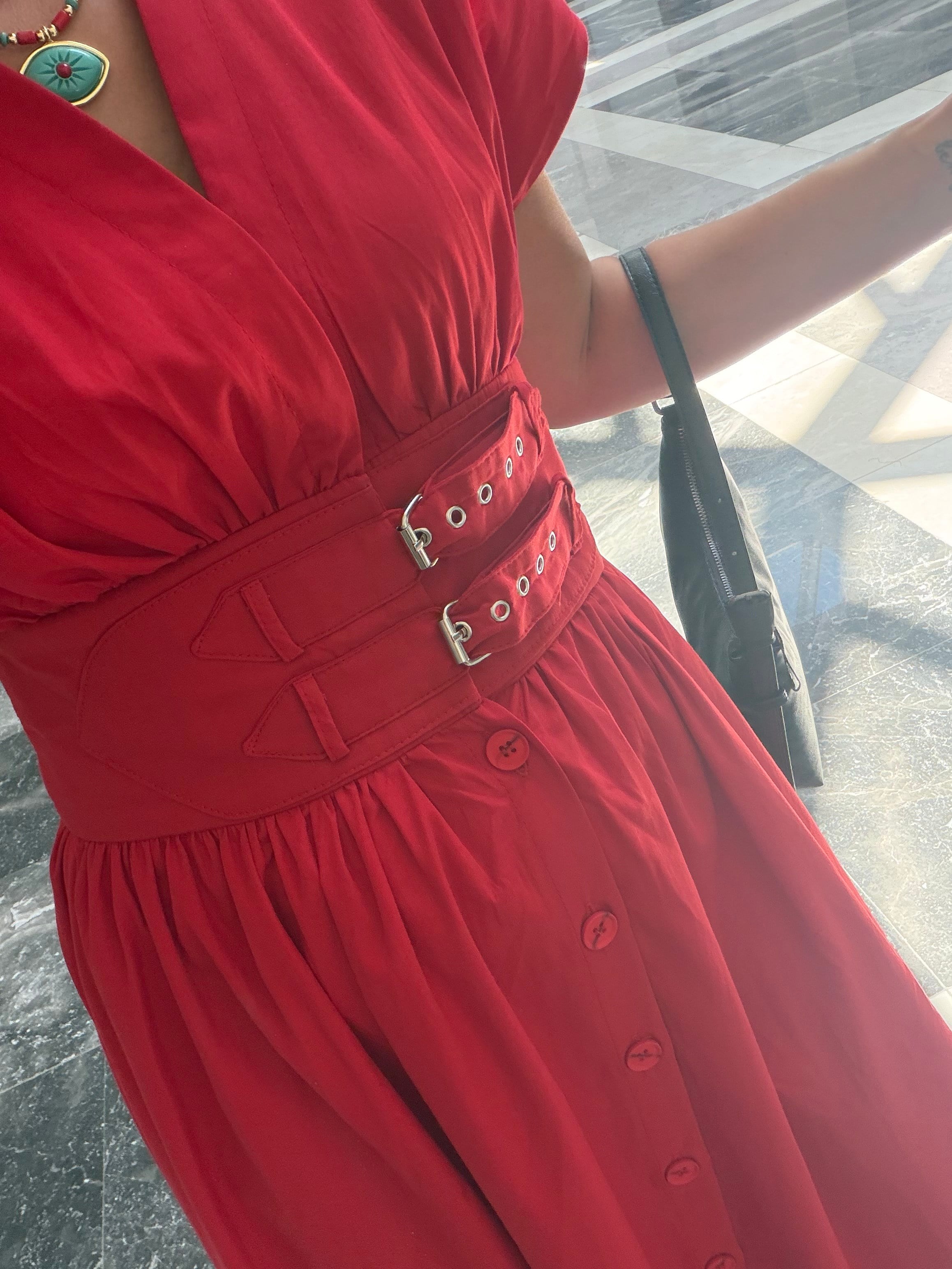 Scarlet Bel Kemerli Elbise