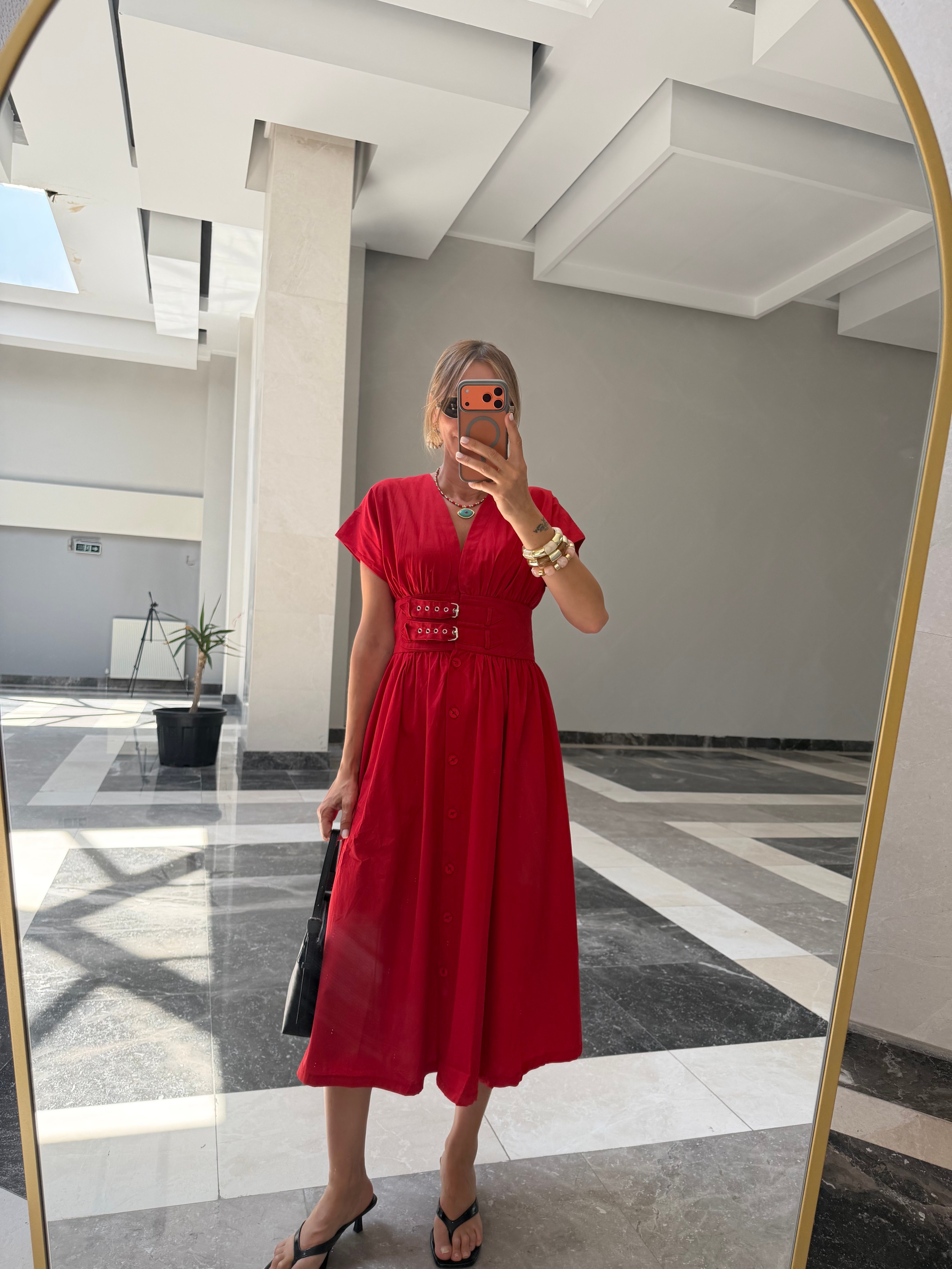 Scarlet Bel Kemerli Elbise