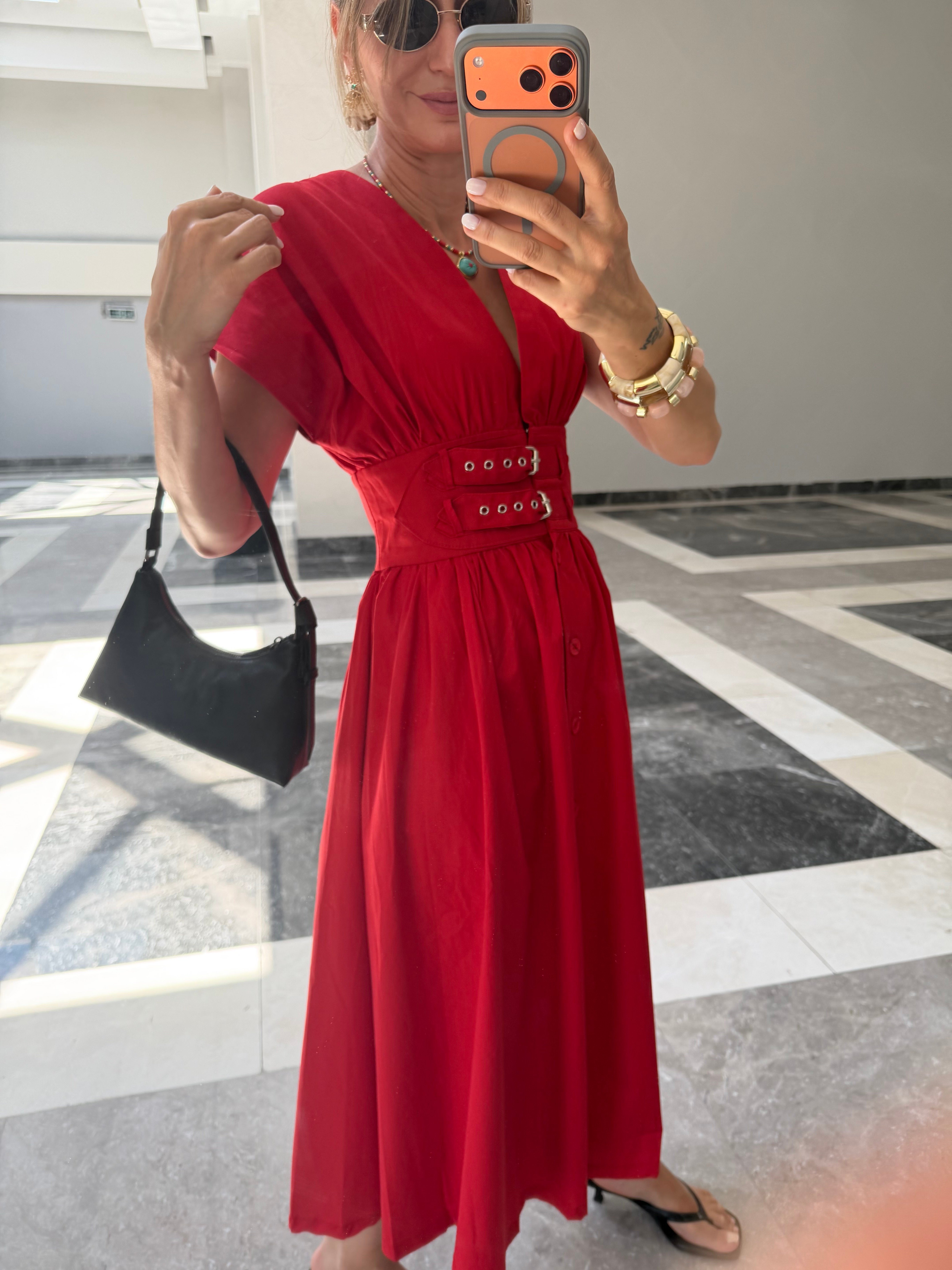 Scarlet Bel Kemerli Elbise