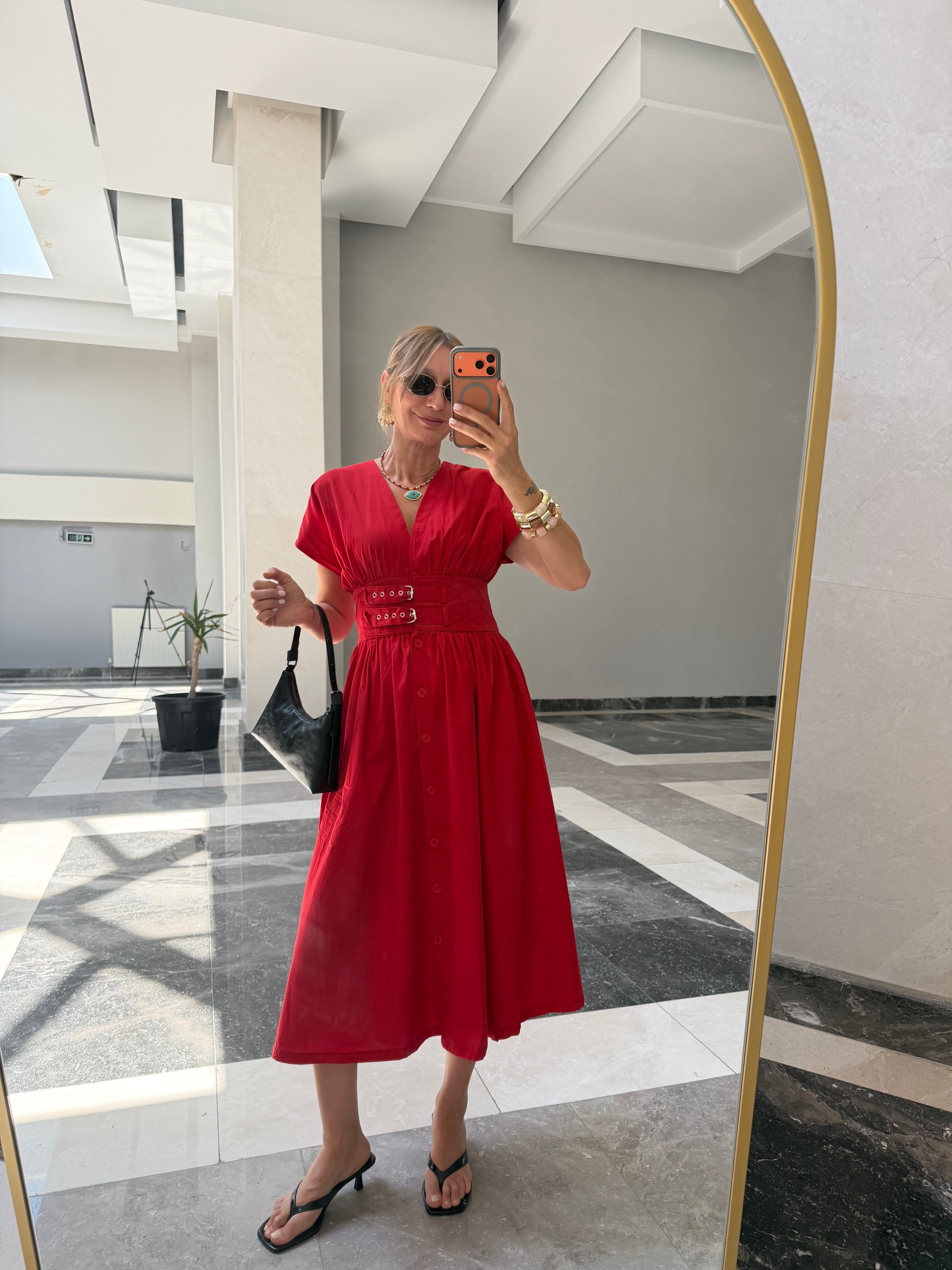 Scarlet Bel Kemerli Elbise