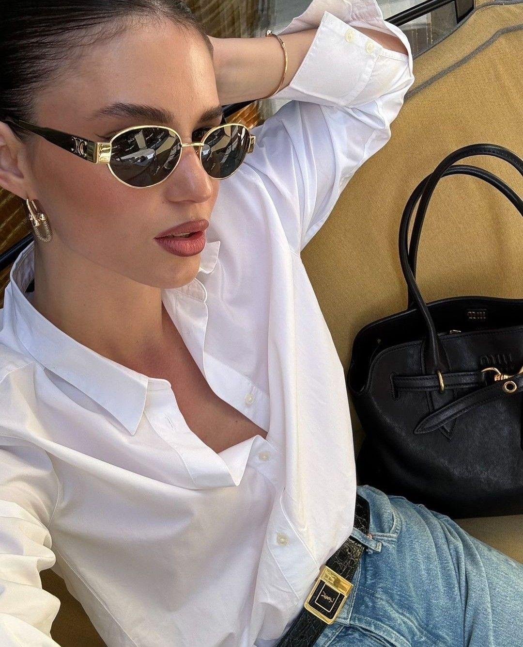 Selin Black And Gold Sunglasses