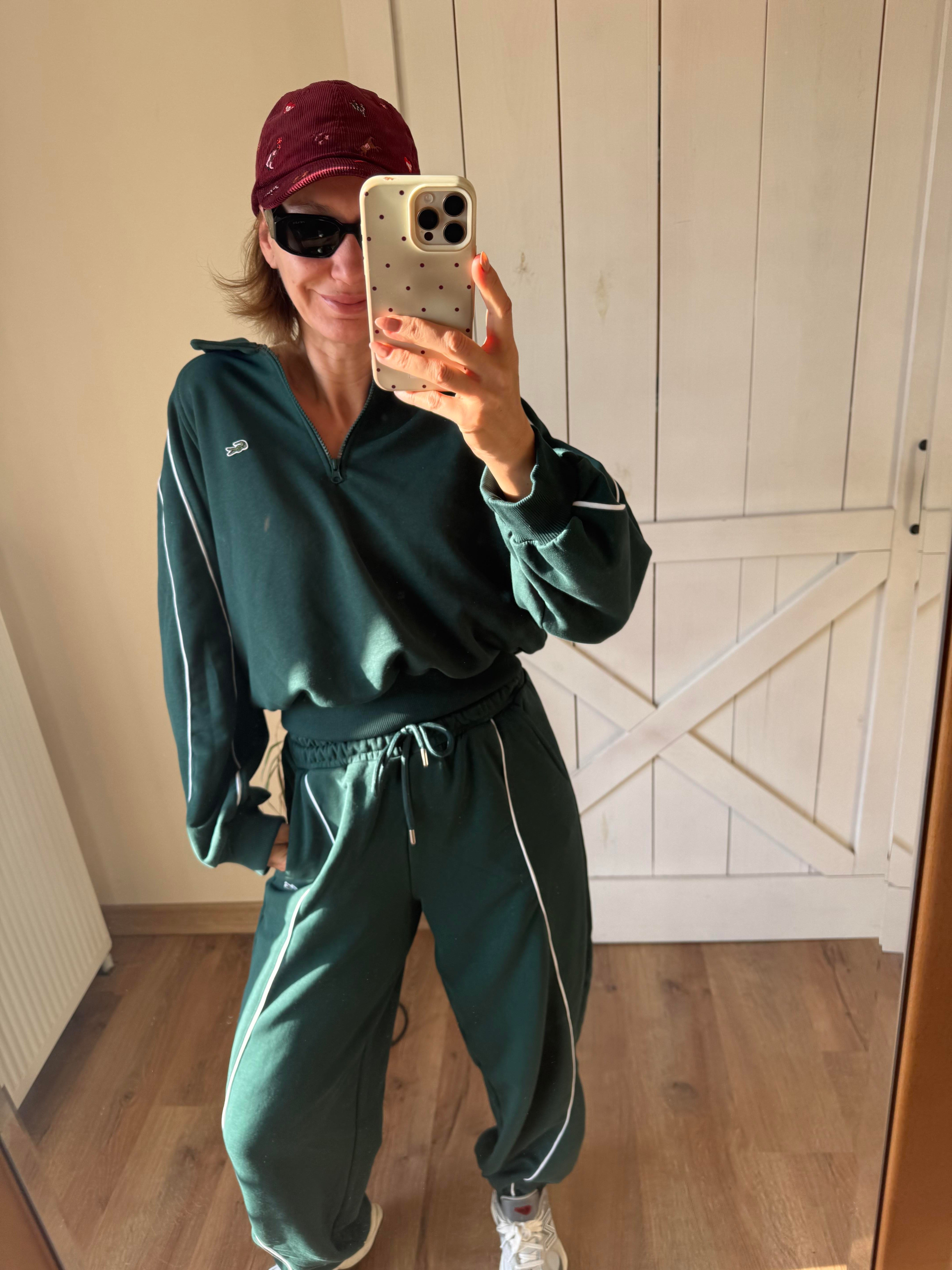 Şeritli Üst Fermuarlı Pantolon Üst Eşofman Takım